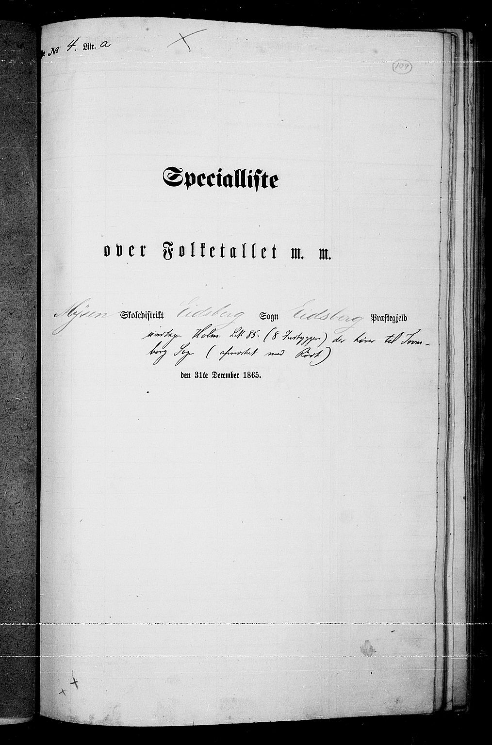 RA, Folketelling 1865 for 0125P Eidsberg prestegjeld, 1865, s. 96