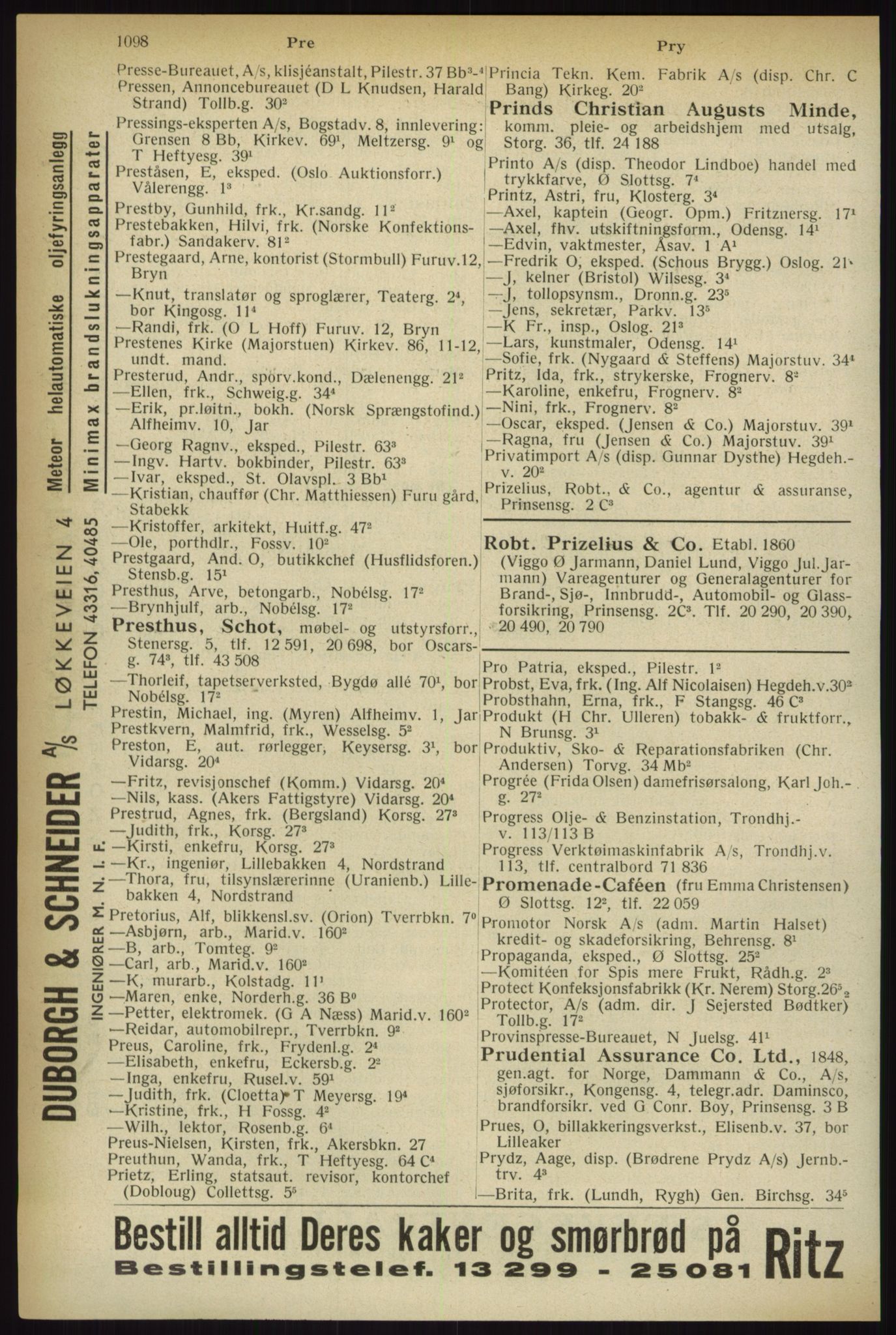 Kristiania/Oslo adressebok, PUBL/-, 1933, s. 1098