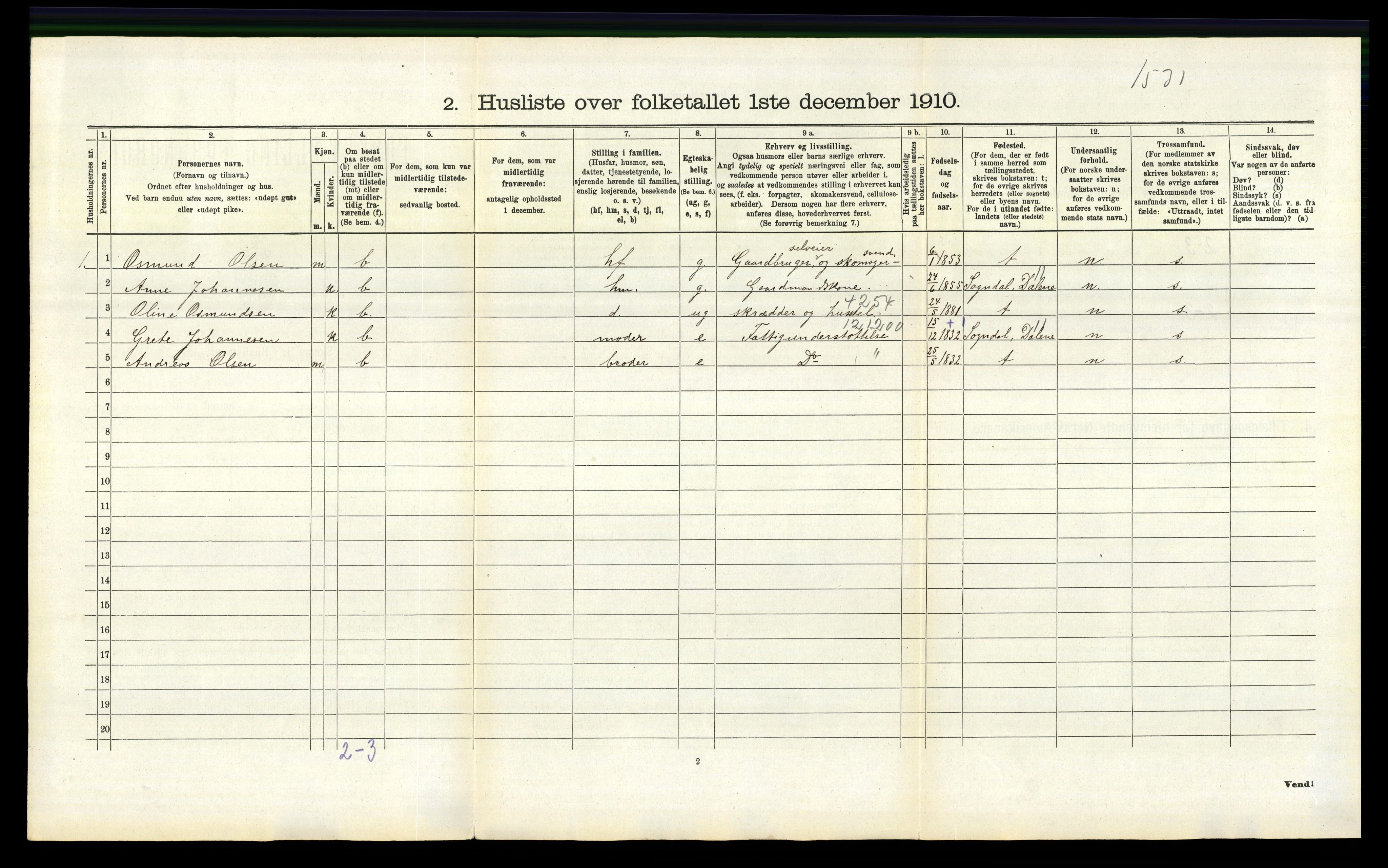 RA, Folketelling 1910 for 1116 Eigersund herred, 1910, s. 513