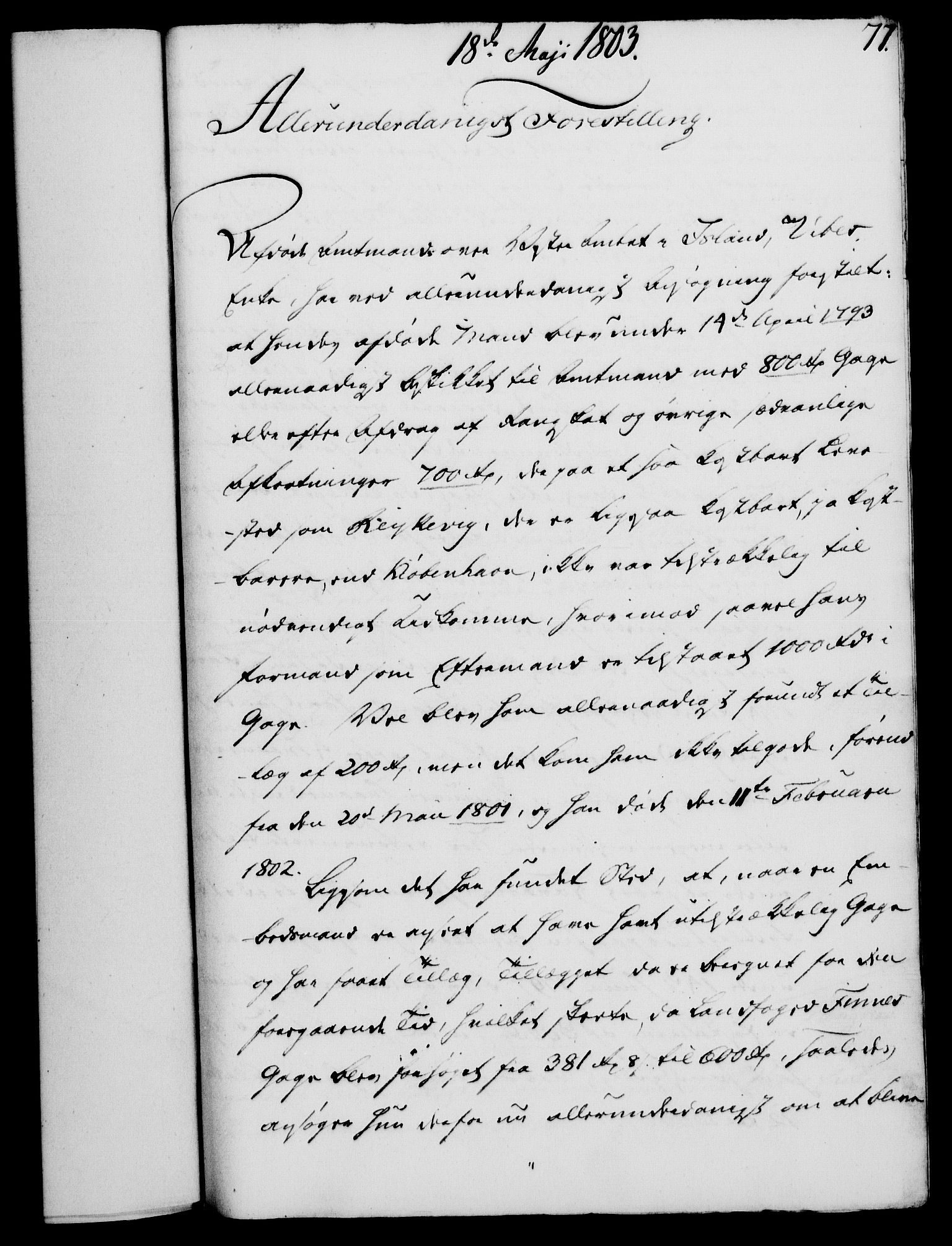Rentekammeret, Kammerkanselliet, AV/RA-EA-3111/G/Gf/Gfa/L0085: Norsk relasjons- og resolusjonsprotokoll (merket RK 52.85), 1803, s. 471