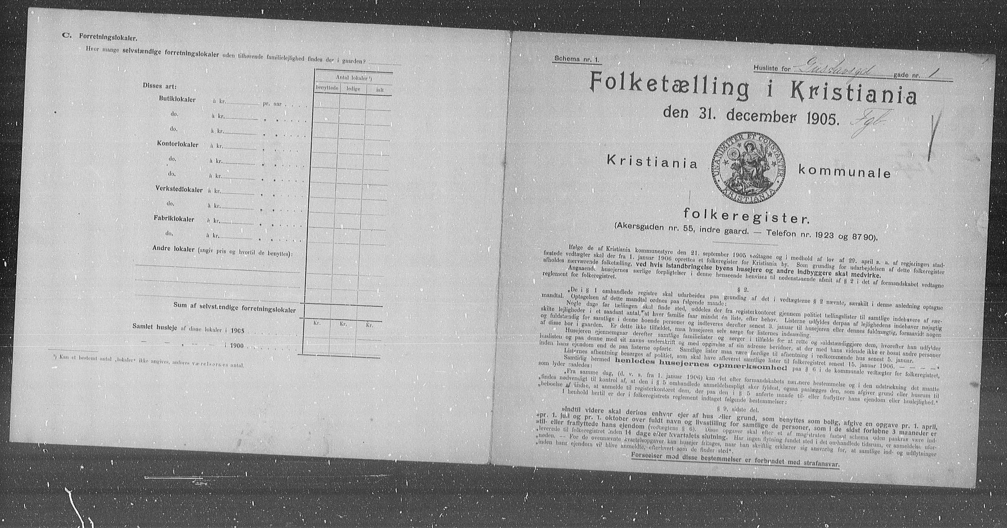 OBA, Kommunal folketelling 31.12.1905 for Kristiania kjøpstad, 1905, s. 17061
