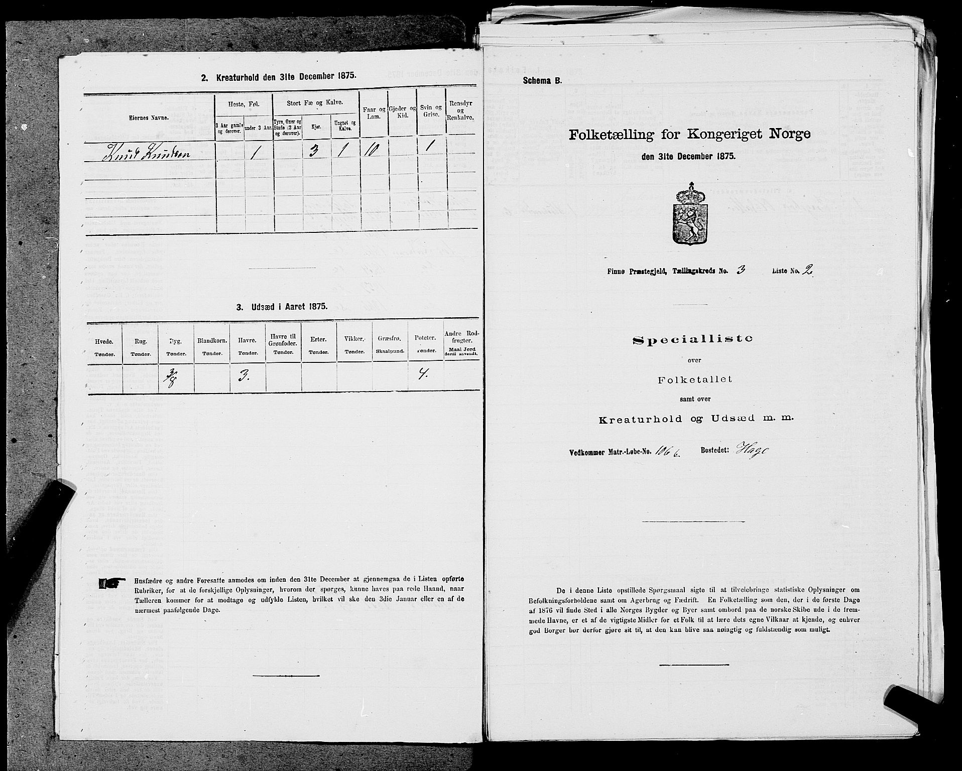 SAST, Folketelling 1875 for 1141P Finnøy prestegjeld, 1875, s. 258