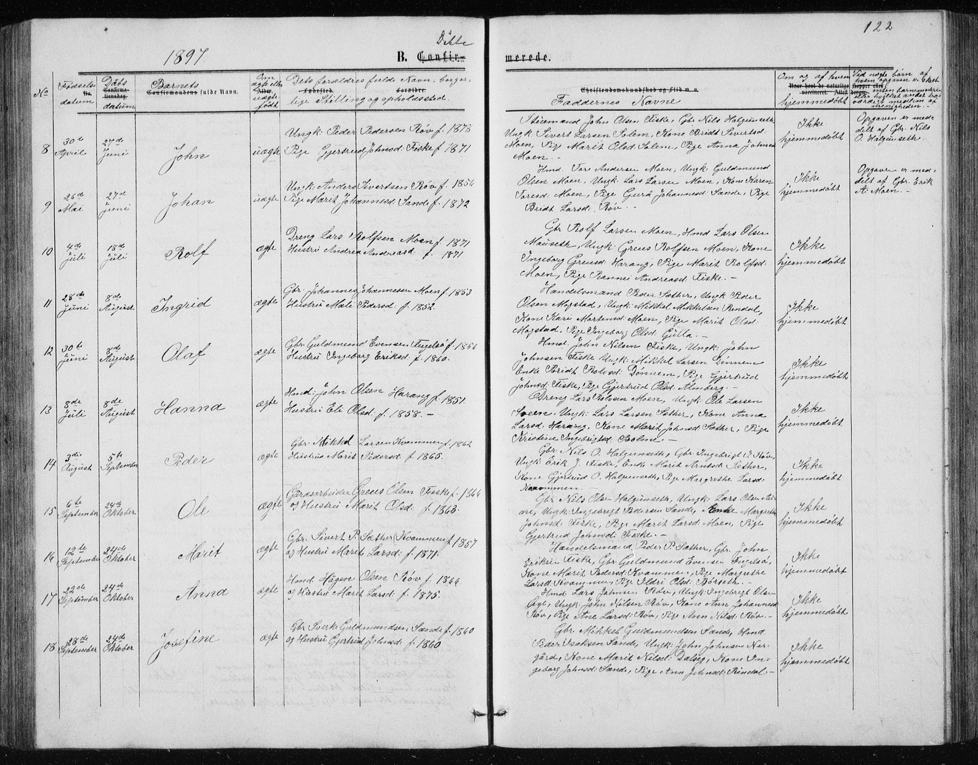 Ministerialprotokoller, klokkerbøker og fødselsregistre - Møre og Romsdal, AV/SAT-A-1454/597/L1064: Klokkerbok nr. 597C01, 1866-1898, s. 122