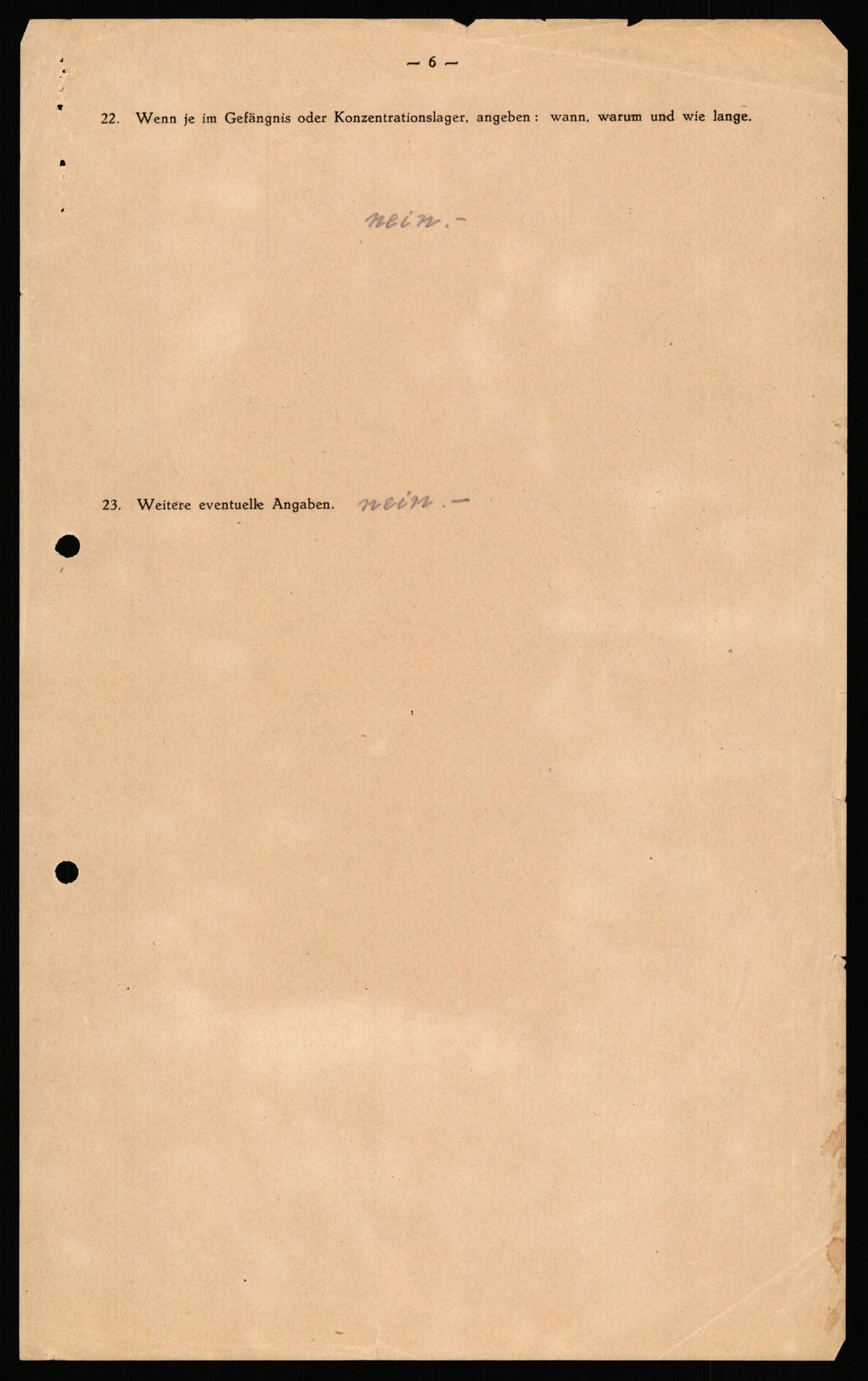 Forsvaret, Forsvarets overkommando II, AV/RA-RAFA-3915/D/Db/L0035: CI Questionaires. Tyske okkupasjonsstyrker i Norge. Tyskere., 1945-1946, s. 480