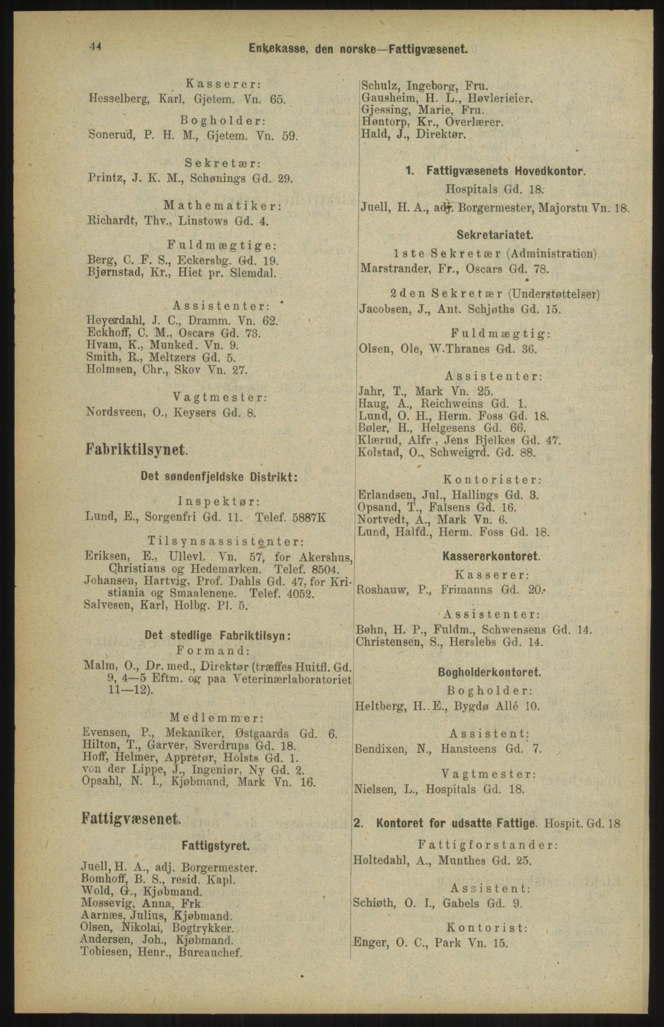 Kristiania/Oslo adressebok, PUBL/-, 1904, s. 44