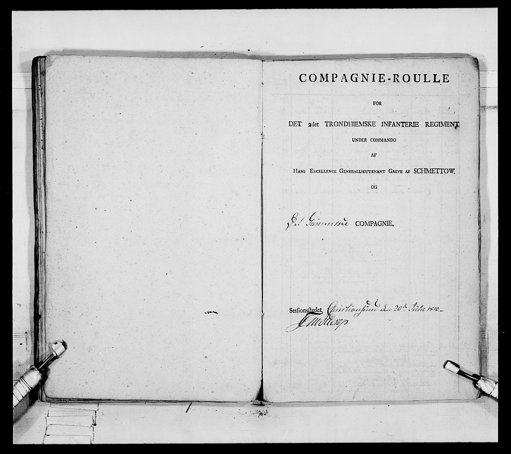 Generalitets- og kommissariatskollegiet, Det kongelige norske kommissariatskollegium, AV/RA-EA-5420/E/Eh/L0083a: 2. Trondheimske nasjonale infanteriregiment, 1810, s. 299