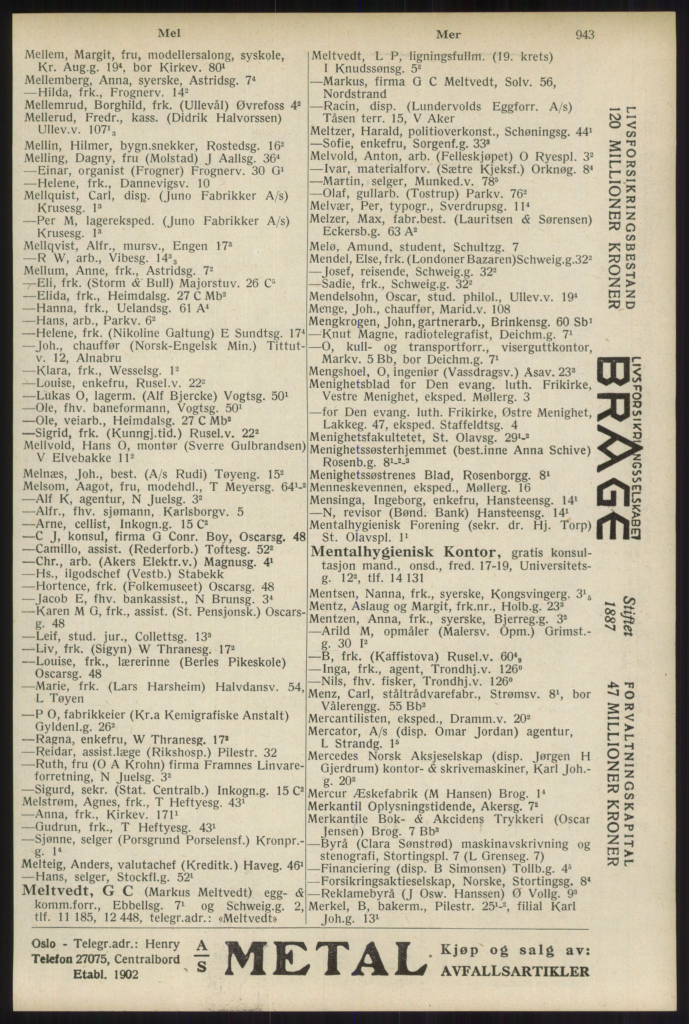 Kristiania/Oslo adressebok, PUBL/-, 1934, s. 943
