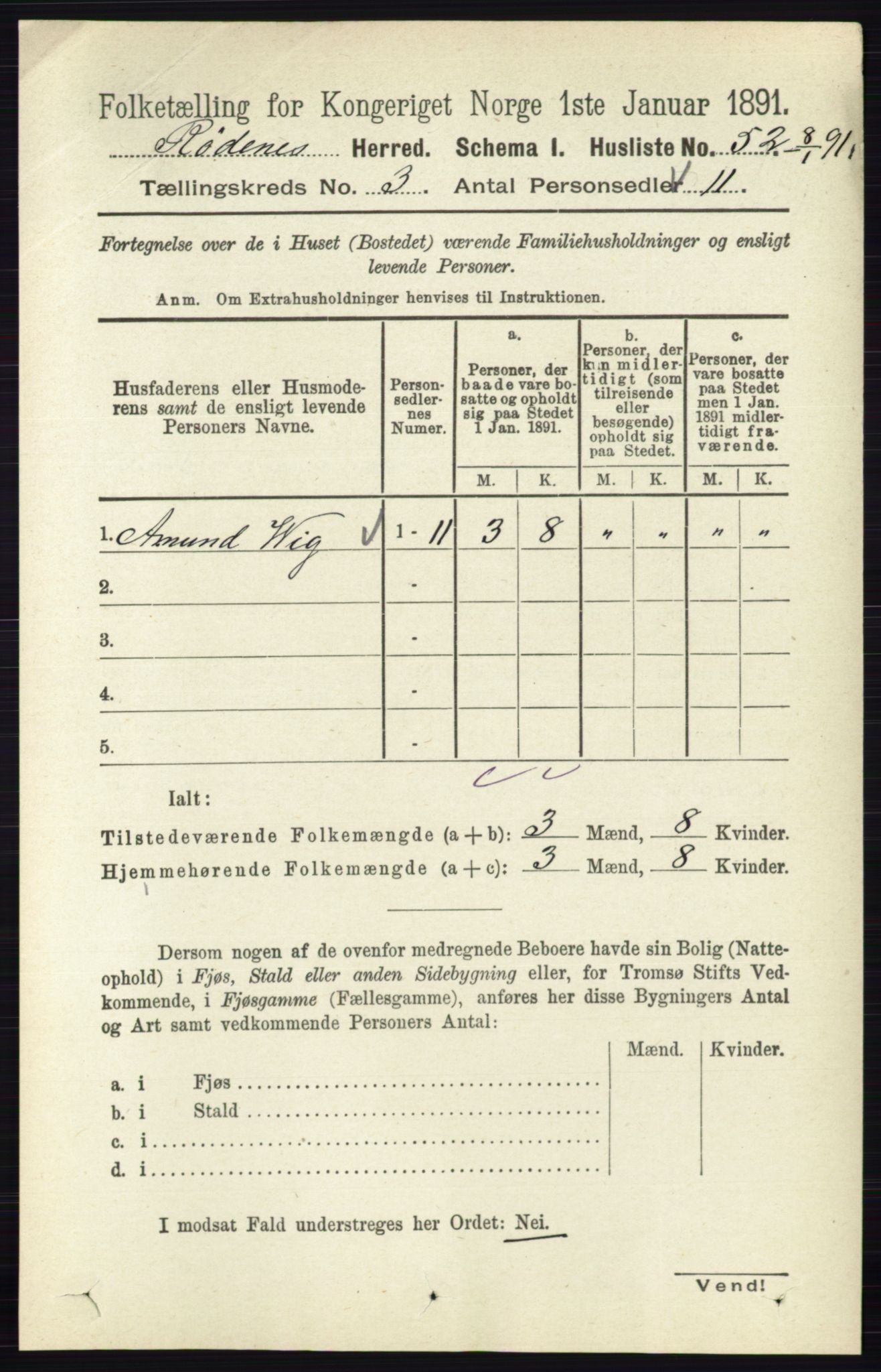 RA, Folketelling 1891 for 0120 Rødenes herred, 1891, s. 1180