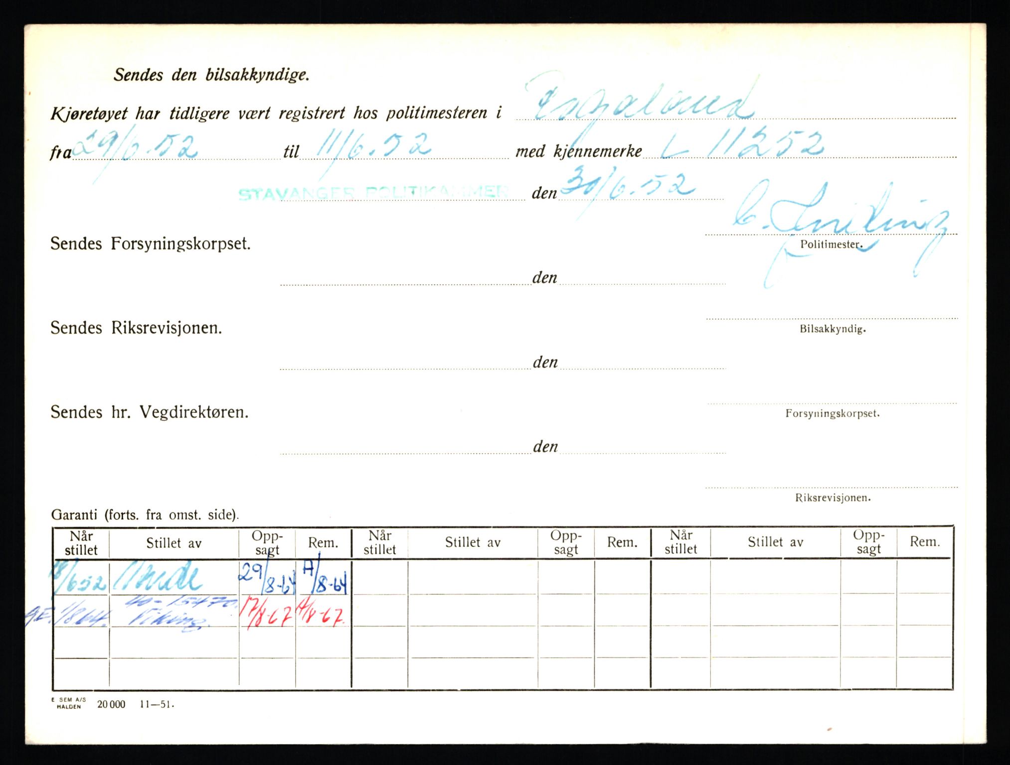 Stavanger trafikkstasjon, AV/SAST-A-101942/0/F/L0009: L-3000 - L-3349, 1930-1971, s. 118