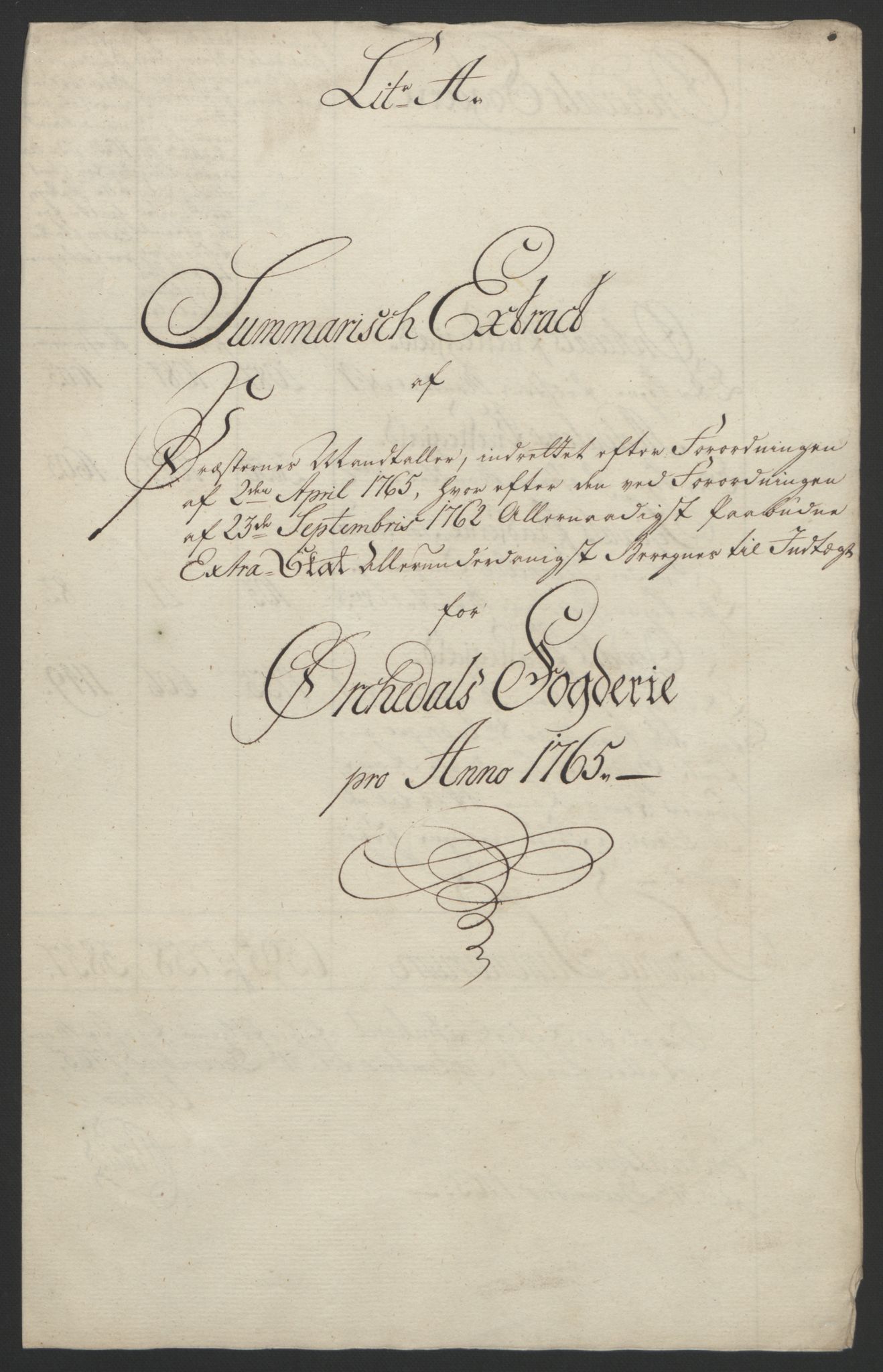 Rentekammeret inntil 1814, Reviderte regnskaper, Fogderegnskap, AV/RA-EA-4092/R60/L4094: Ekstraskatten Orkdal og Gauldal, 1762-1765, s. 253