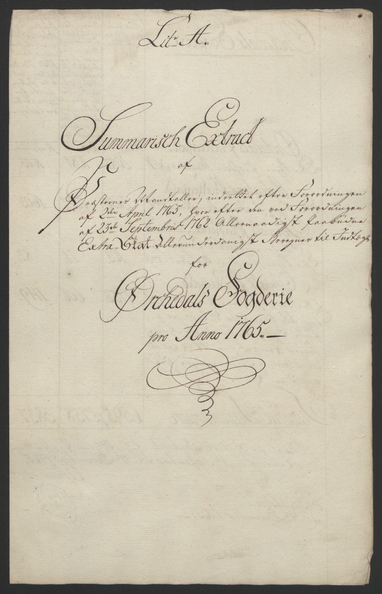 Rentekammeret inntil 1814, Reviderte regnskaper, Fogderegnskap, RA/EA-4092/R60/L4094: Ekstraskatten Orkdal og Gauldal, 1762-1765, s. 253