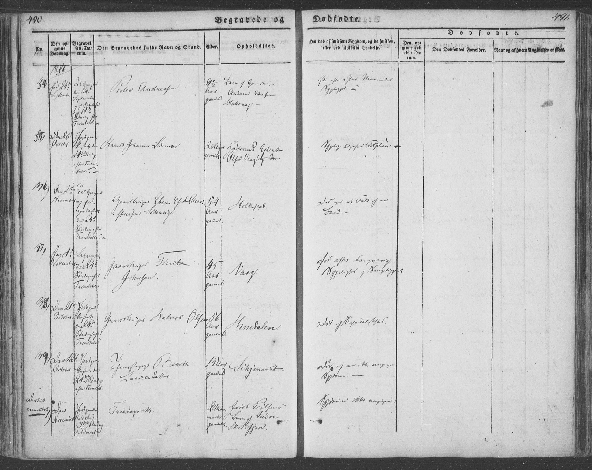 Ministerialprotokoller, klokkerbøker og fødselsregistre - Nordland, AV/SAT-A-1459/855/L0799: Ministerialbok nr. 855A07, 1834-1852, s. 490-491