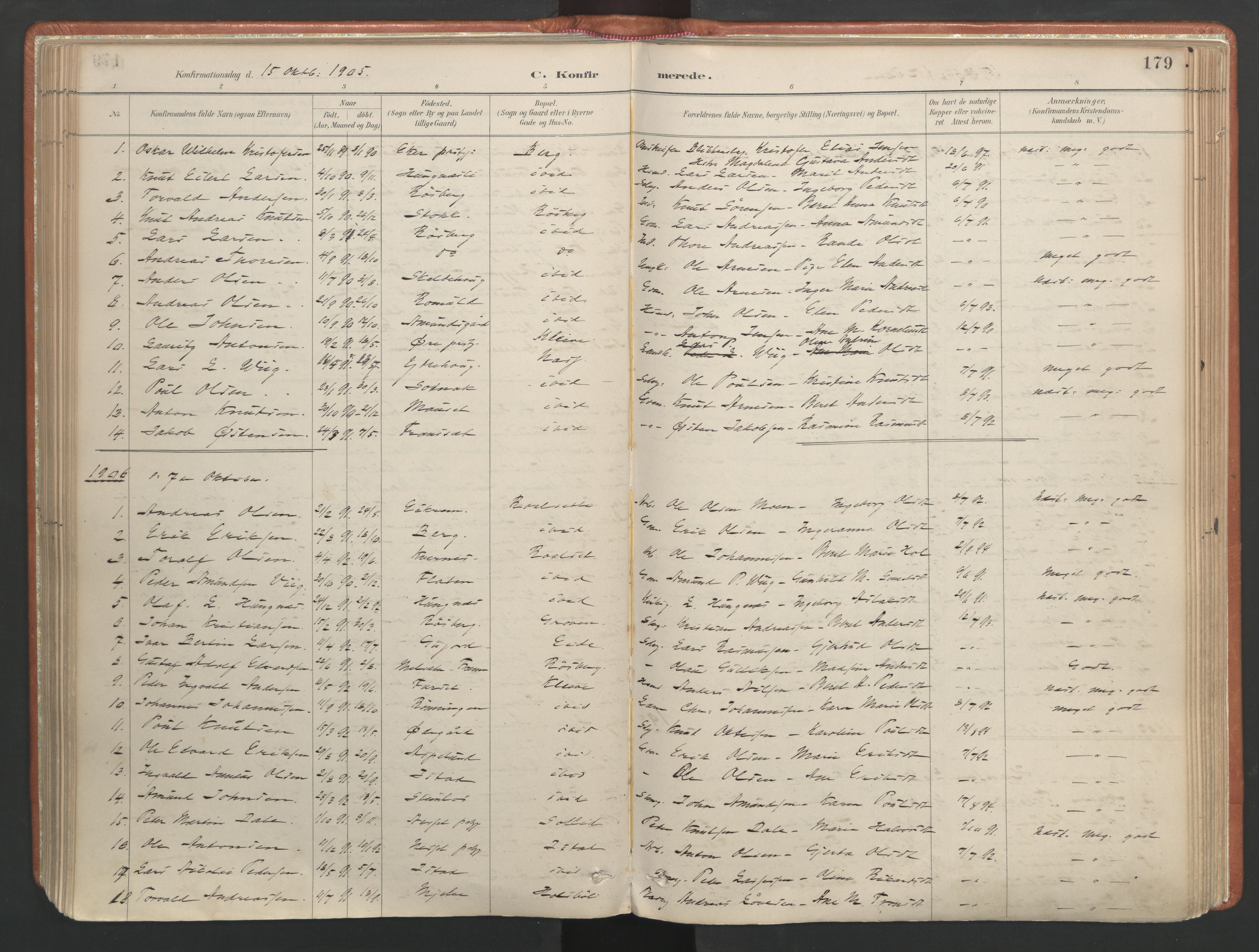 Ministerialprotokoller, klokkerbøker og fødselsregistre - Møre og Romsdal, AV/SAT-A-1454/557/L0682: Ministerialbok nr. 557A04, 1887-1970, s. 179