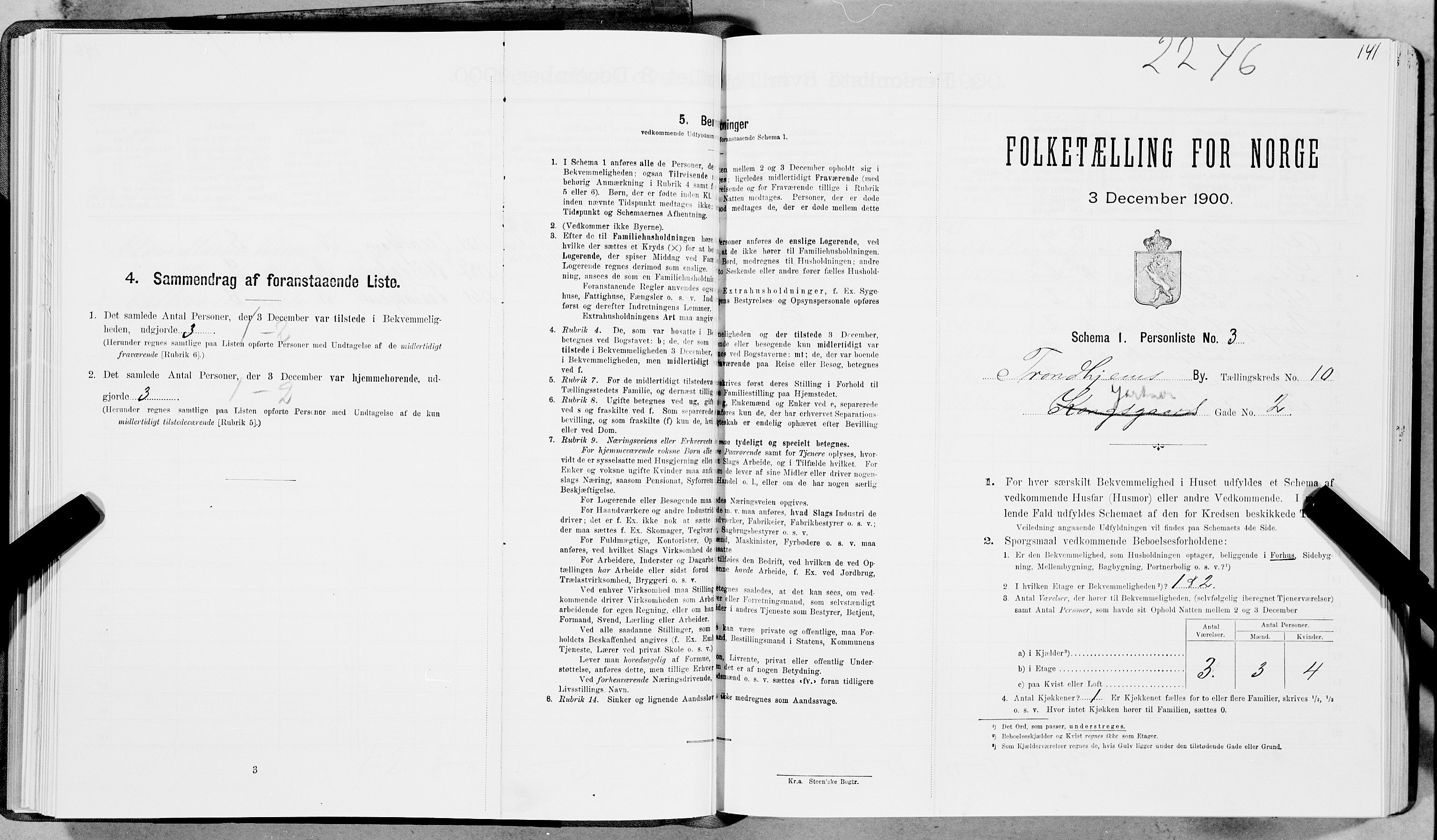 SAT, Folketelling 1900 for 1601 Trondheim kjøpstad, 1900, s. 1626