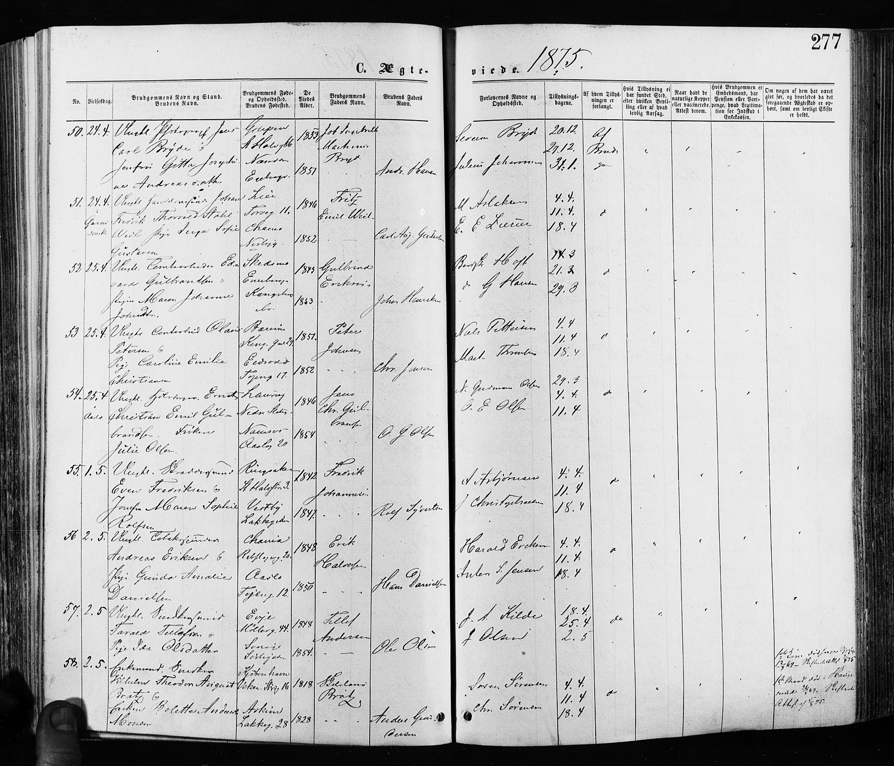 Grønland prestekontor Kirkebøker, SAO/A-10848/F/Fa/L0005: Ministerialbok nr. 5, 1869-1880, s. 277