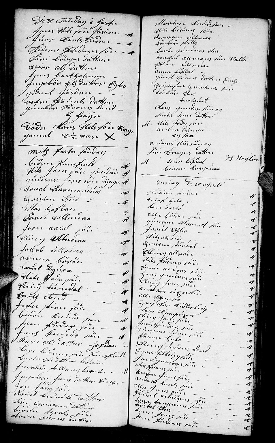Dypvåg sokneprestkontor, AV/SAK-1111-0007/F/Fb/Fba/L0005: Klokkerbok nr. B 5, 1732-1746, s. 72