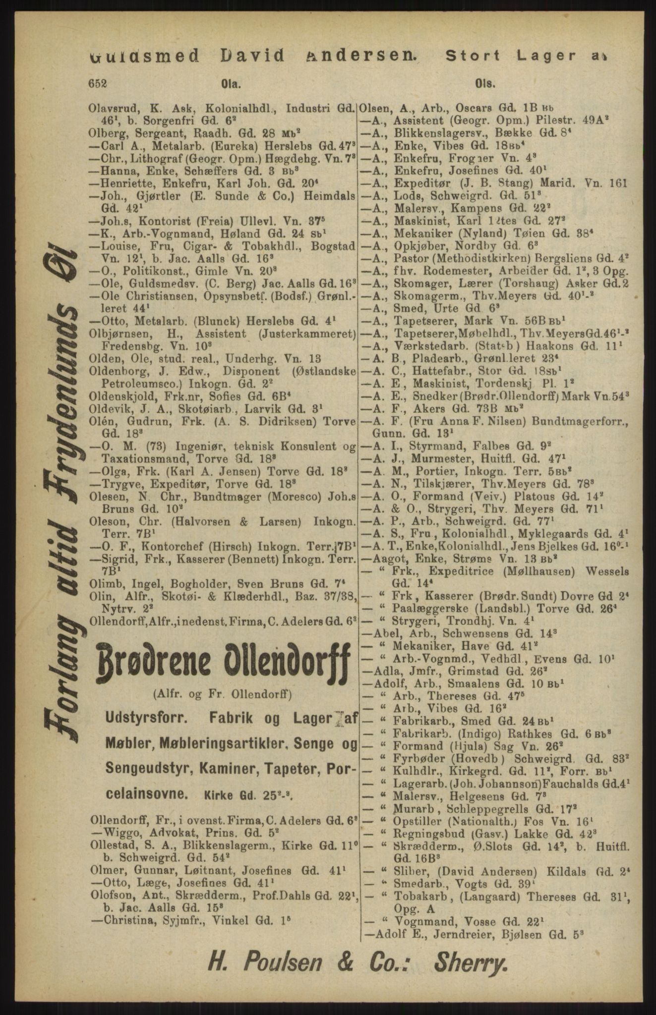 Kristiania/Oslo adressebok, PUBL/-, 1904, s. 652