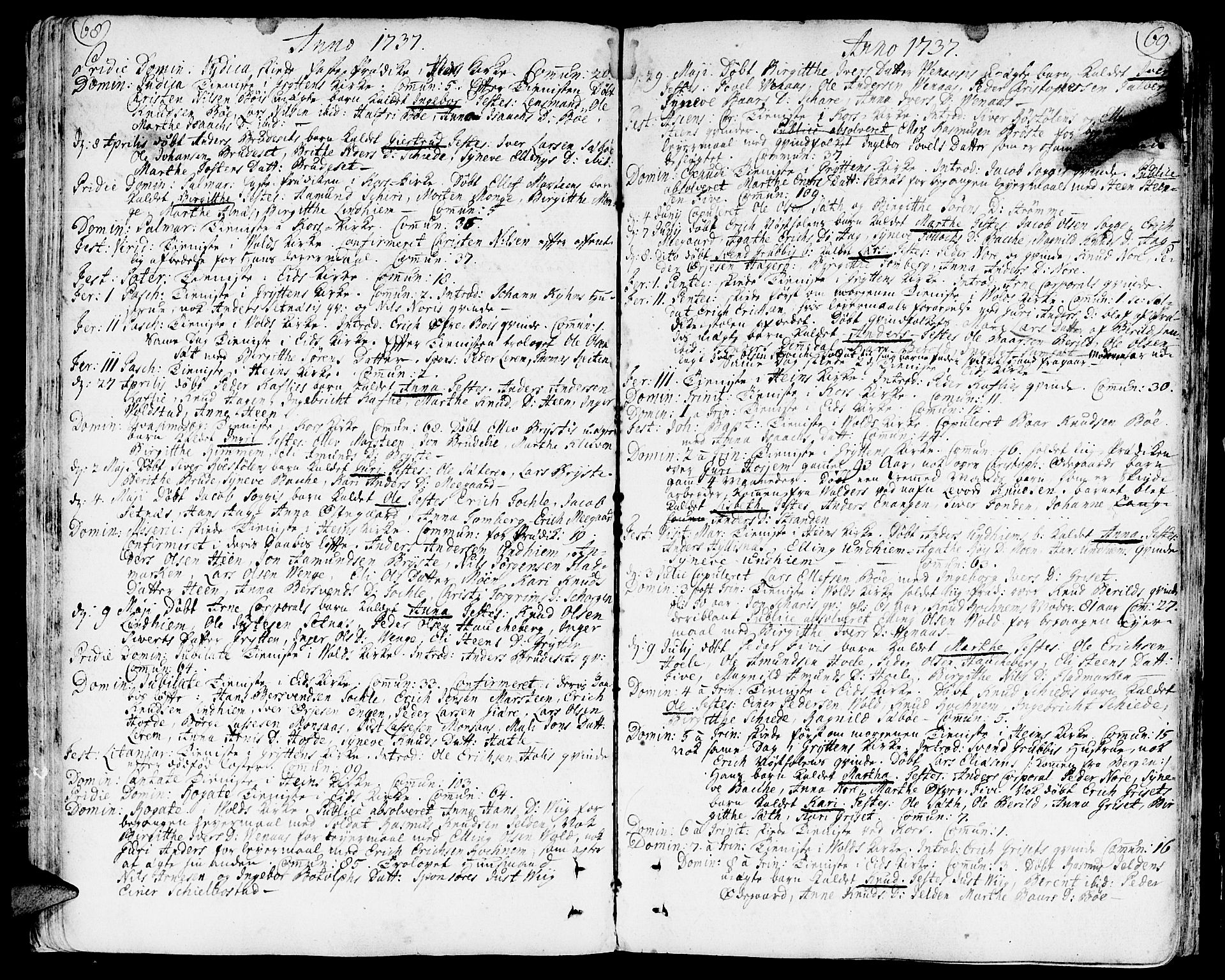 Ministerialprotokoller, klokkerbøker og fødselsregistre - Møre og Romsdal, AV/SAT-A-1454/544/L0568: Ministerialbok nr. 544A01, 1725-1763, s. 68-69