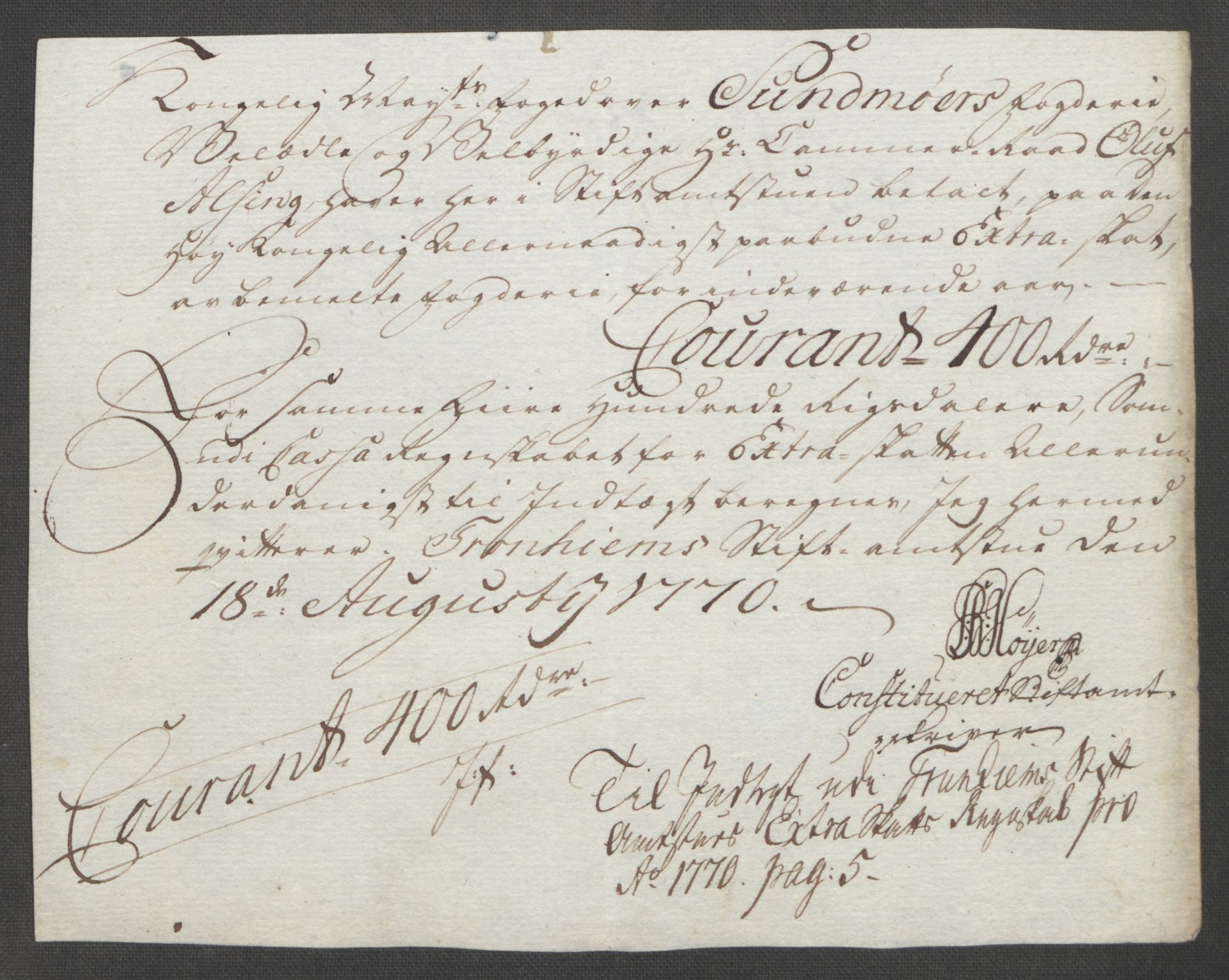 Rentekammeret inntil 1814, Reviderte regnskaper, Fogderegnskap, AV/RA-EA-4092/R54/L3645: Ekstraskatten Sunnmøre, 1762-1772, s. 192