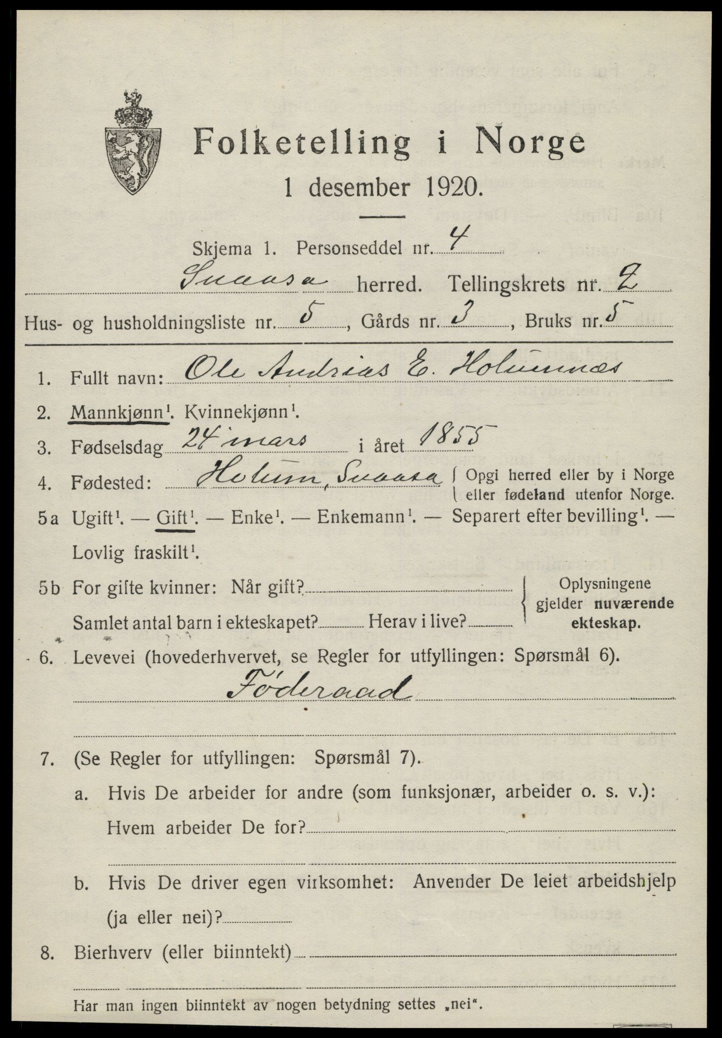 SAT, Folketelling 1920 for 1736 Snåsa herred, 1920, s. 1234