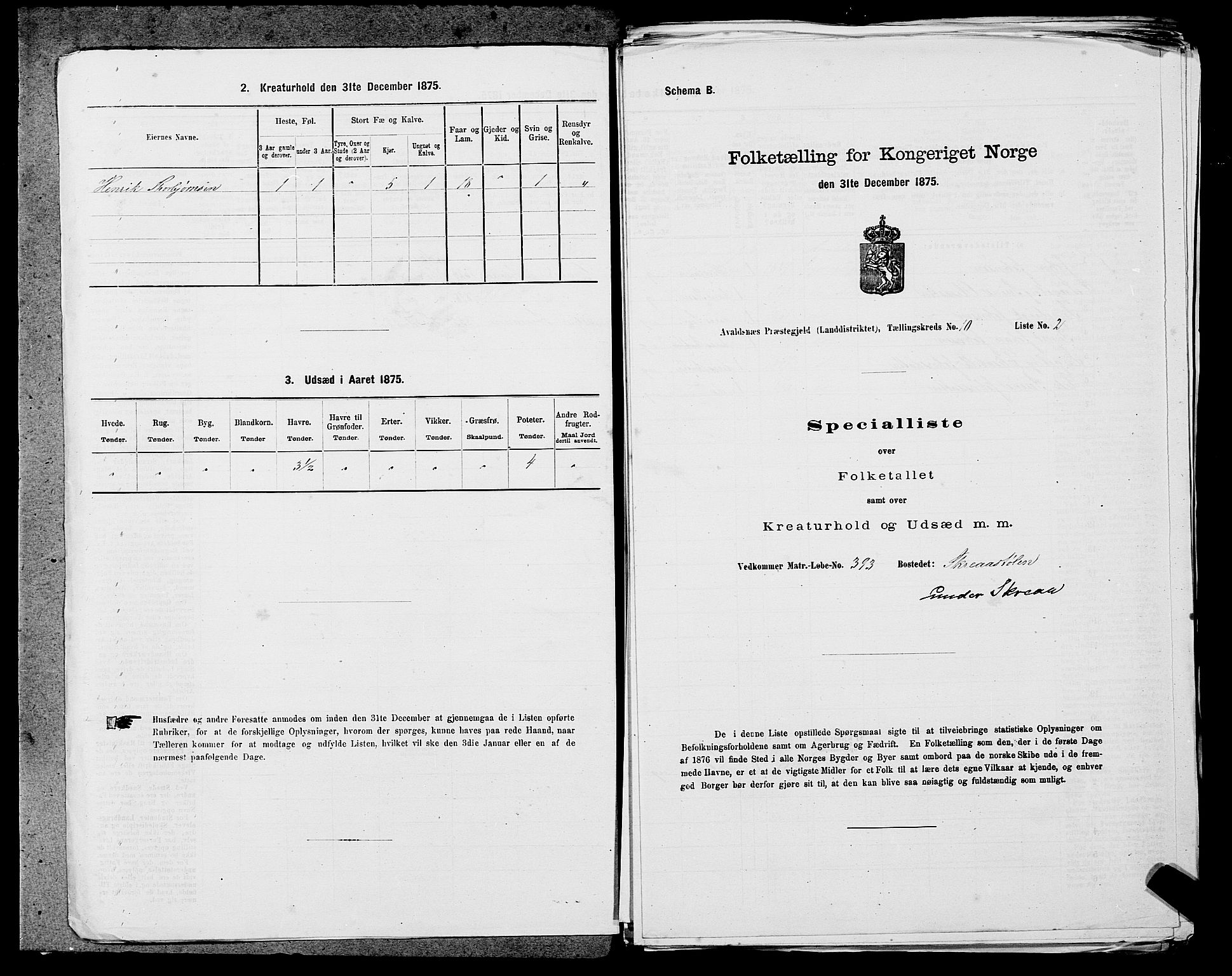 SAST, Folketelling 1875 for 1147L Avaldsnes prestegjeld, Avaldsnes sokn og Kopervik landsokn, 1875, s. 1708