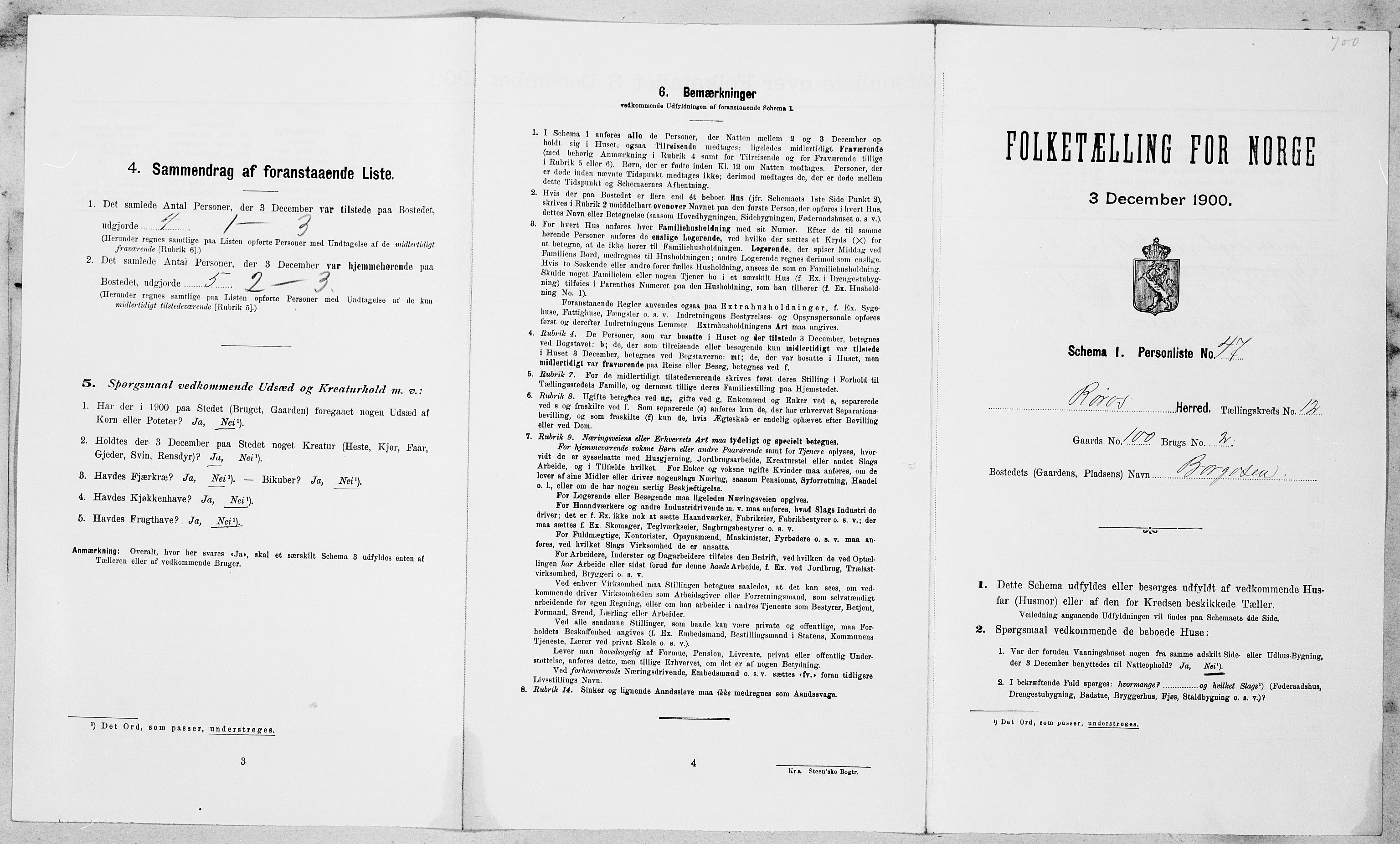 SAT, Folketelling 1900 for 1640 Røros herred, 1900, s. 1380