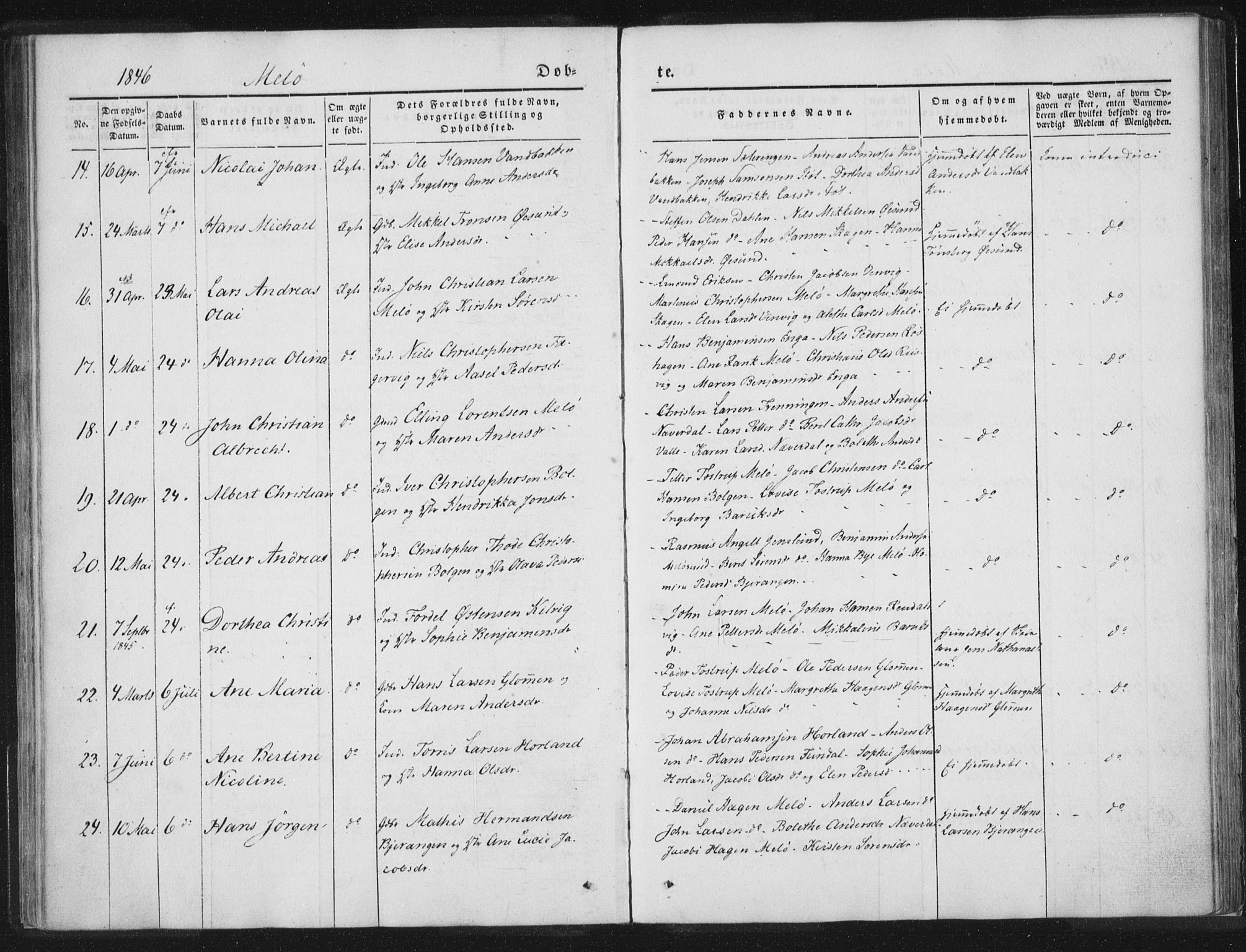 Ministerialprotokoller, klokkerbøker og fødselsregistre - Nordland, SAT/A-1459/841/L0602: Ministerialbok nr. 841A08 /2, 1845-1859, s. 61