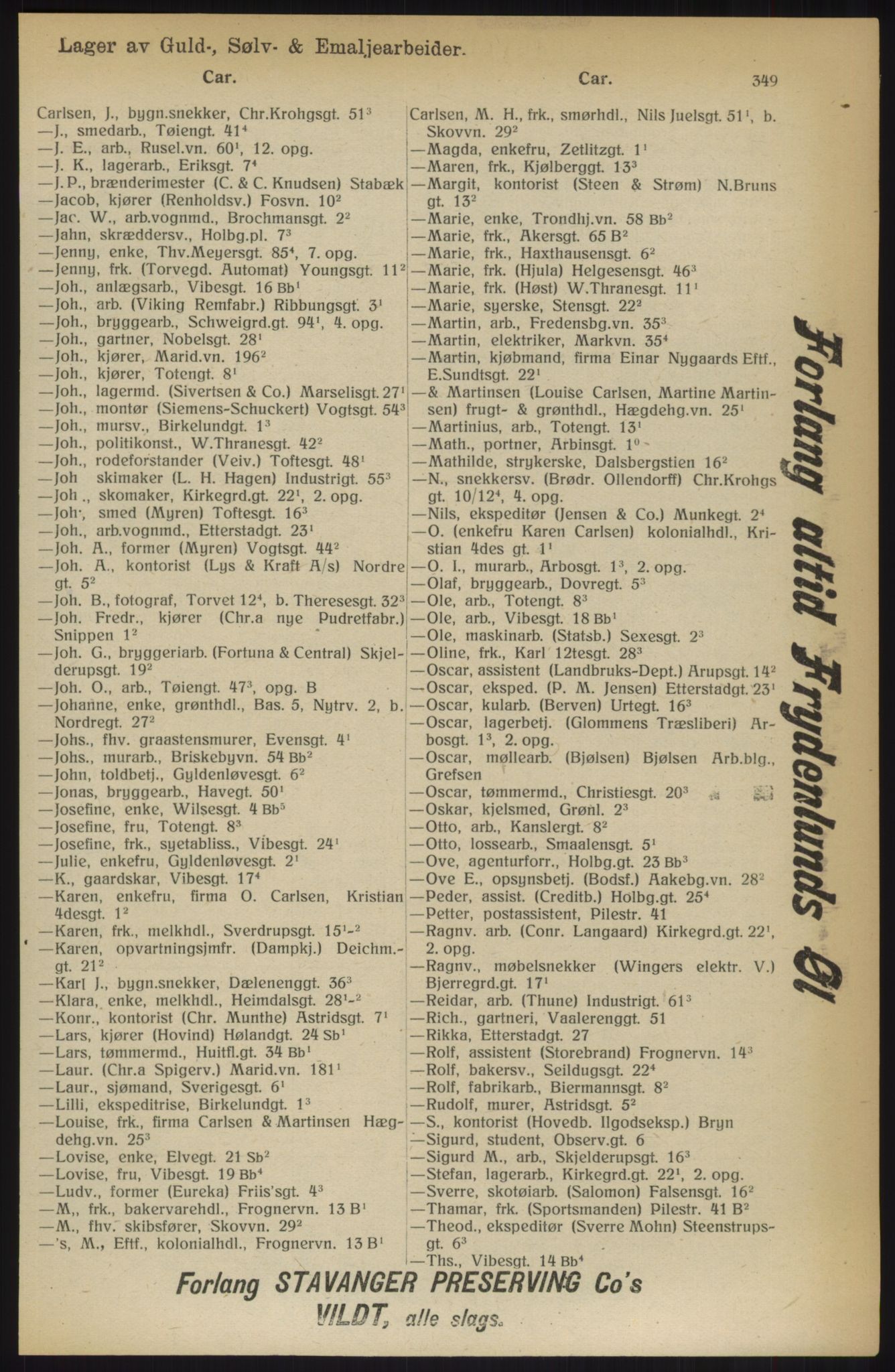 Kristiania/Oslo adressebok, PUBL/-, 1914, s. 349