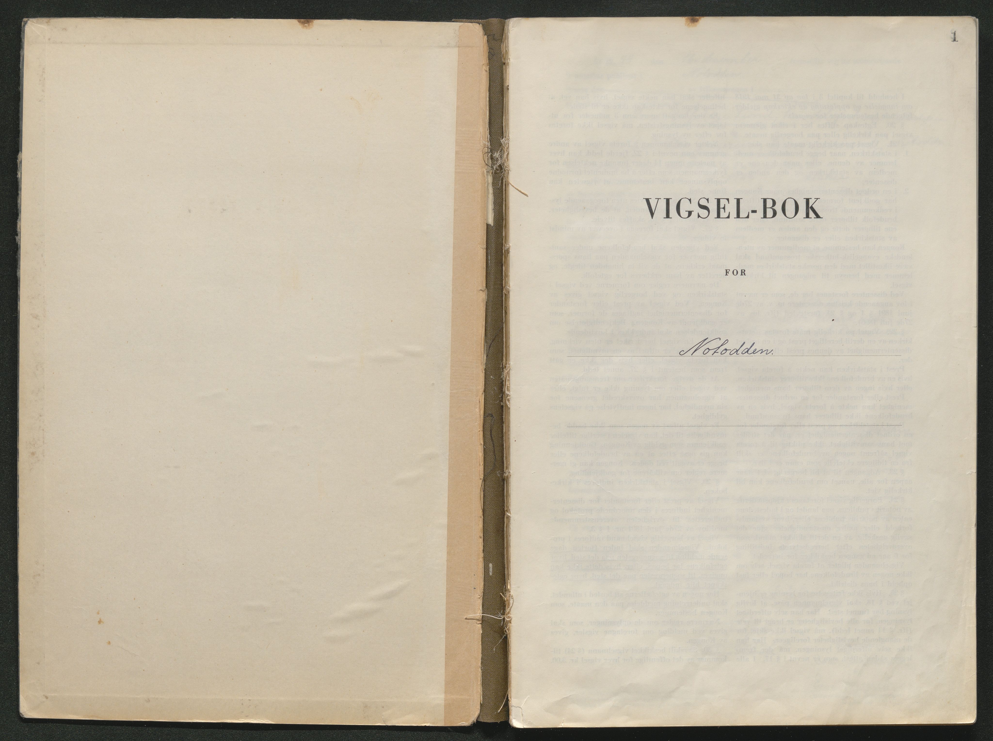 Tinn og Heddal sorenskriveri, AV/SAKO-A-212/L/La/L0004: Vigselsbok - Notodden, 1944-1968, s. 1