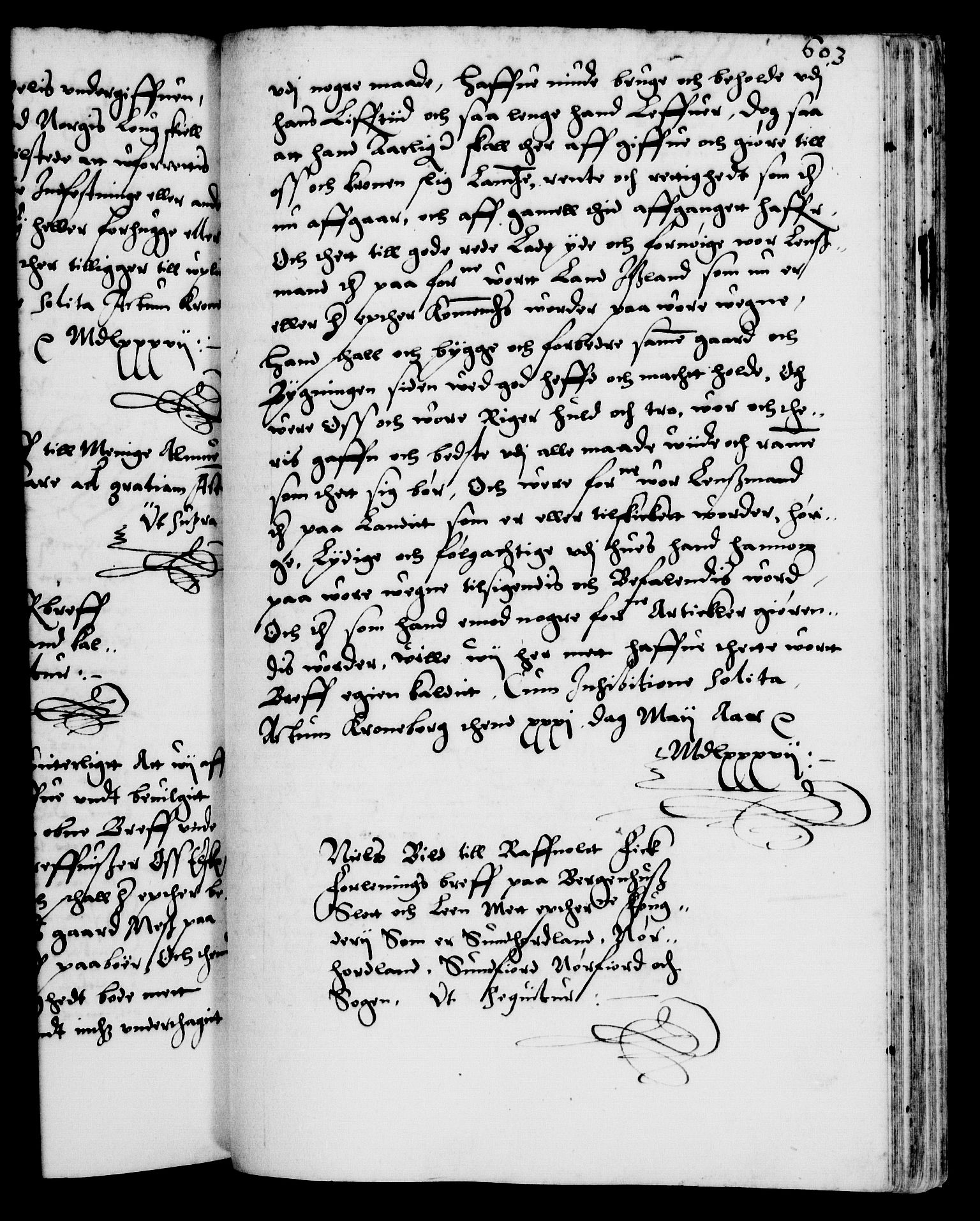 Danske Kanselli 1572-1799, RA/EA-3023/F/Fc/Fca/Fcaa/L0001: Norske registre (mikrofilm), 1572-1588, s. 603a