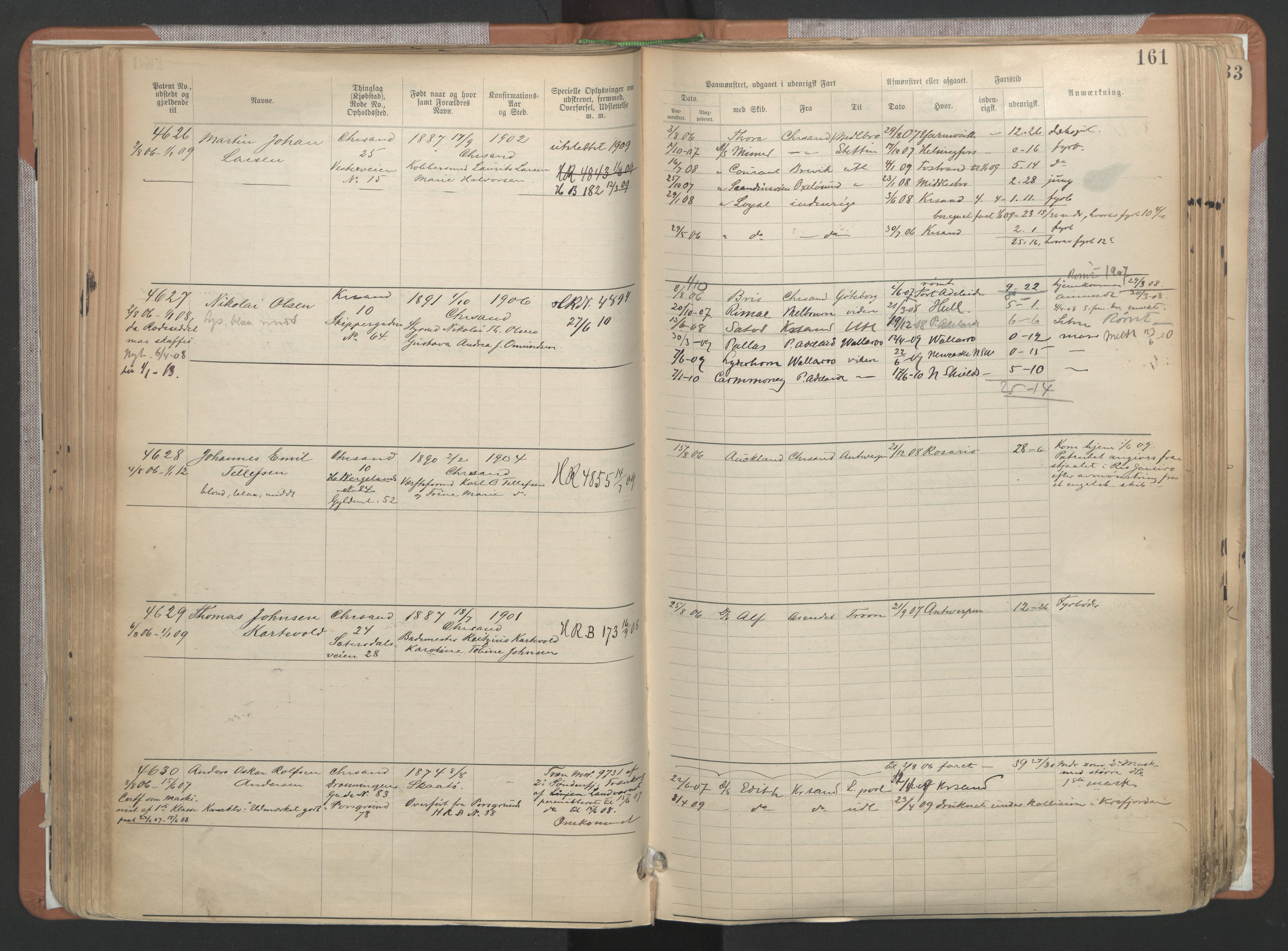 Kristiansand mønstringskrets, AV/SAK-2031-0015/F/Fa/L0007: Annotasjonsrulle nr 3831-6645, I-5, 1898-1920, s. 241