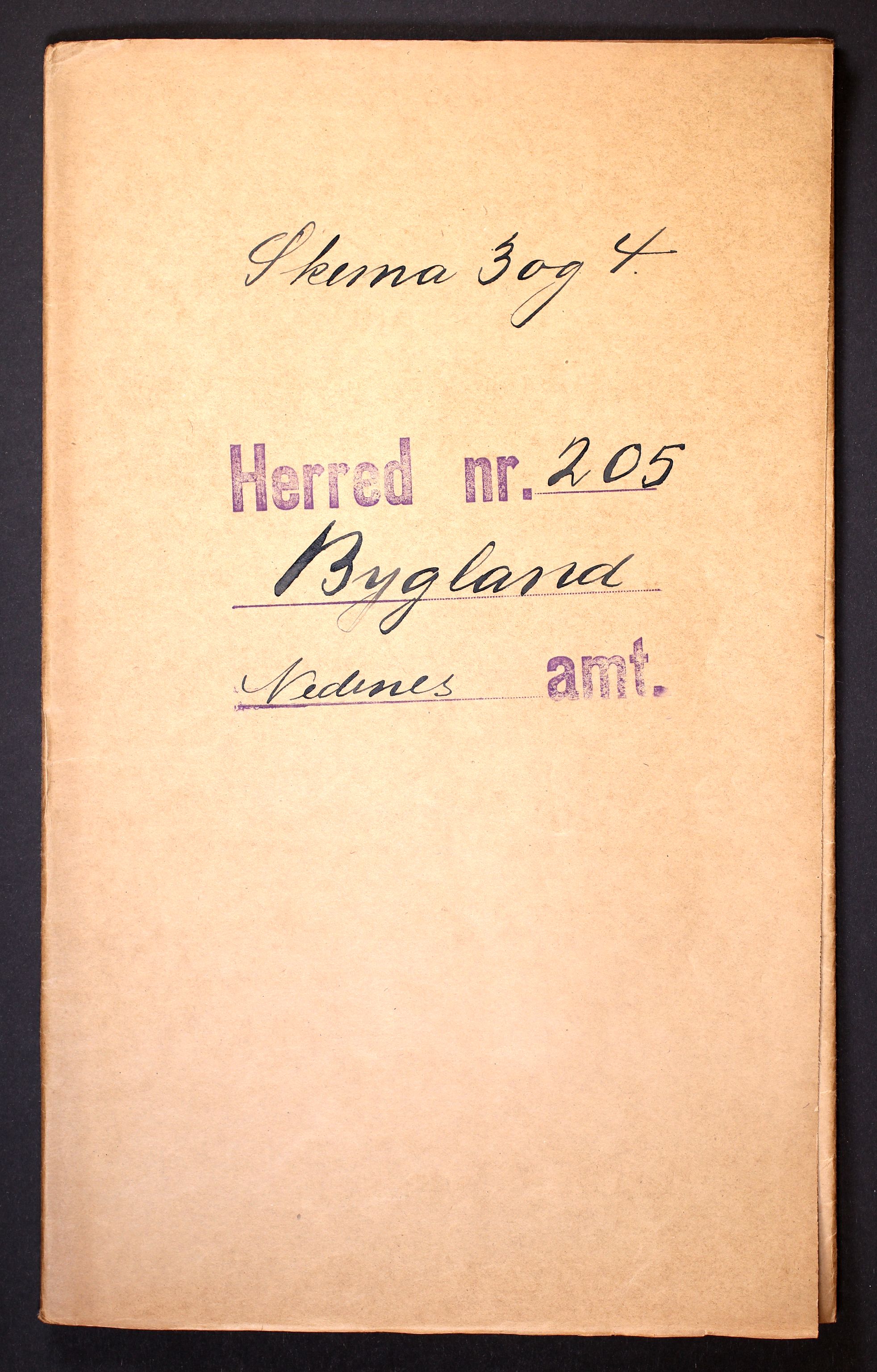 RA, Folketelling 1910 for 0938 Bygland herred, 1910, s. 1