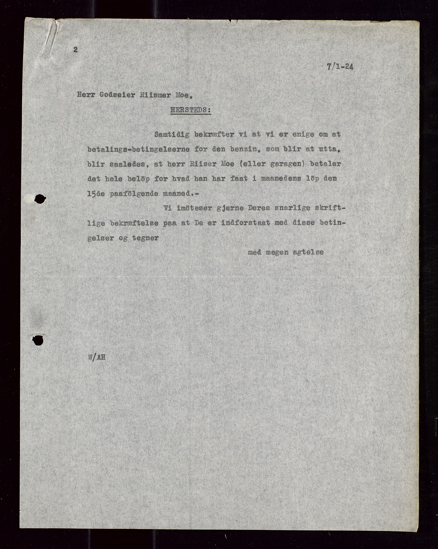 Pa 1521 - A/S Norske Shell, AV/SAST-A-101915/E/Ea/Eaa/L0013: Sjefskorrespondanse, 1924, s. 96