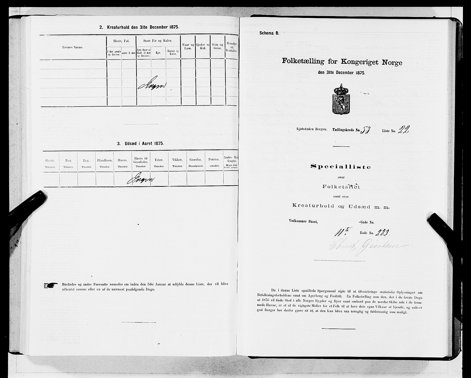 SAB, Folketelling 1875 for 1301 Bergen kjøpstad, 1875, s. 2832