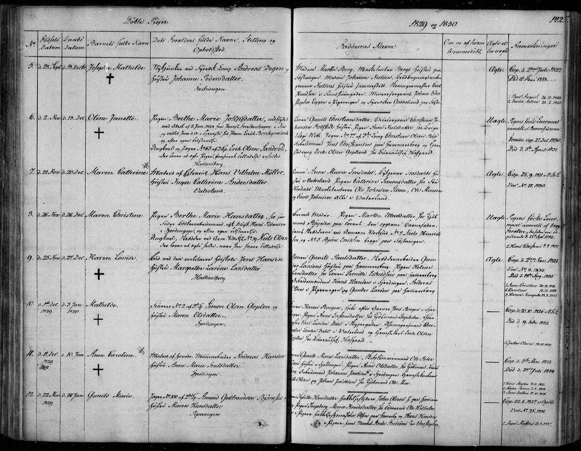 Garnisonsmenigheten Kirkebøker, SAO/A-10846/F/Fa/L0006: Ministerialbok nr. 6, 1828-1841, s. 142