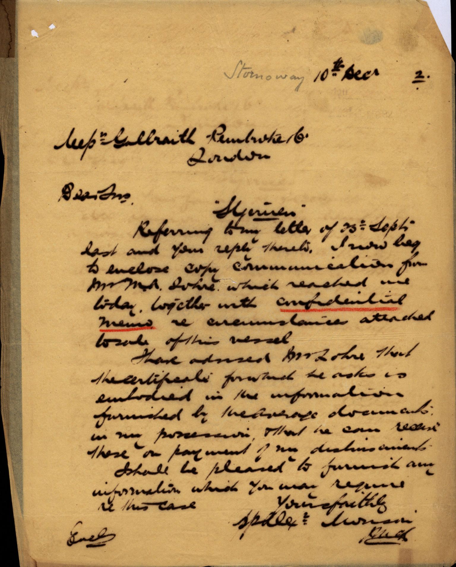 Pa 63 - Østlandske skibsassuranceforening, VEMU/A-1079/G/Ga/L0028/0005: Havaridokumenter / Tjømø, Magnolia, Caroline, Olaf, Stjernen, 1892, s. 173