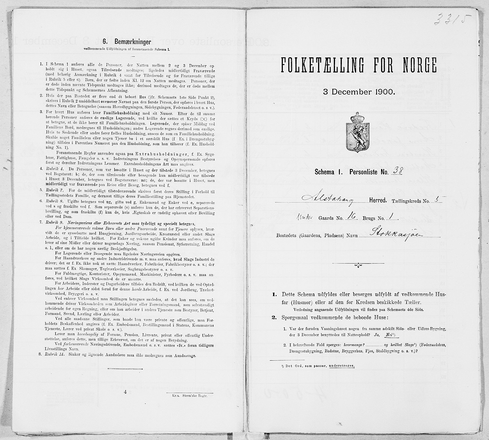 SAT, Folketelling 1900 for 1820 Alstahaug herred, 1900, s. 830