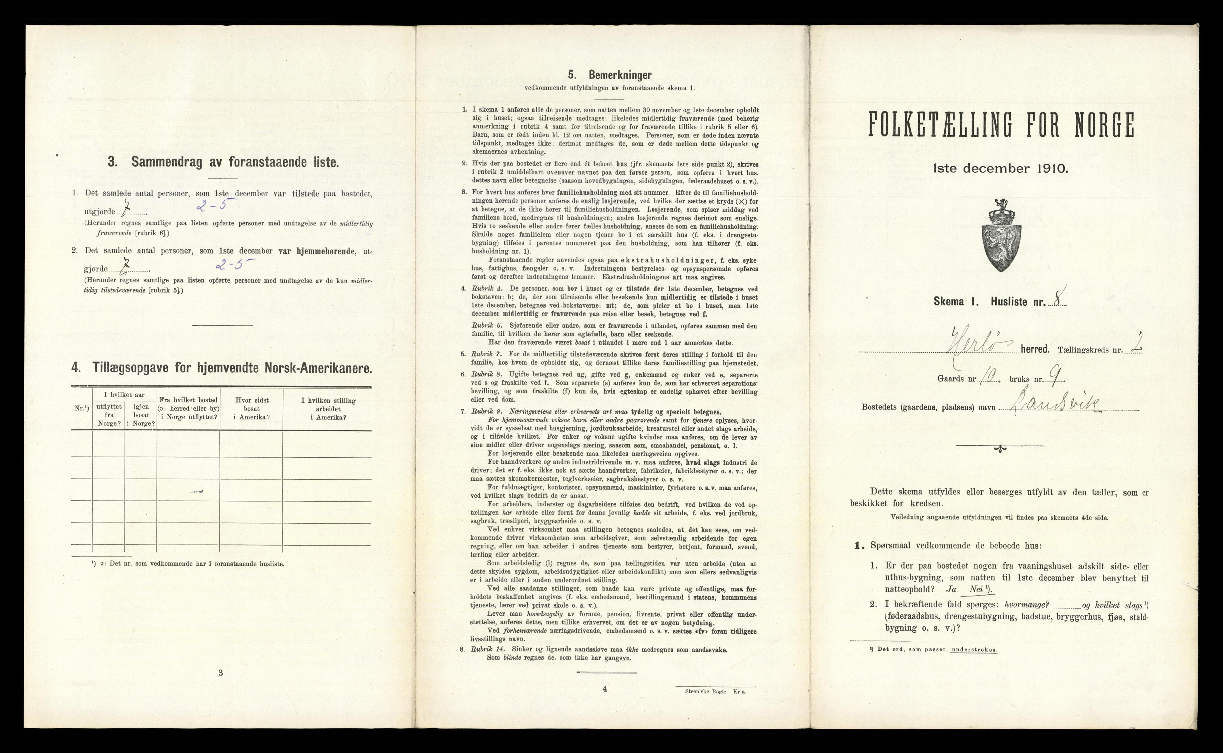 RA, Folketelling 1910 for 1258 Herdla herred, 1910, s. 206