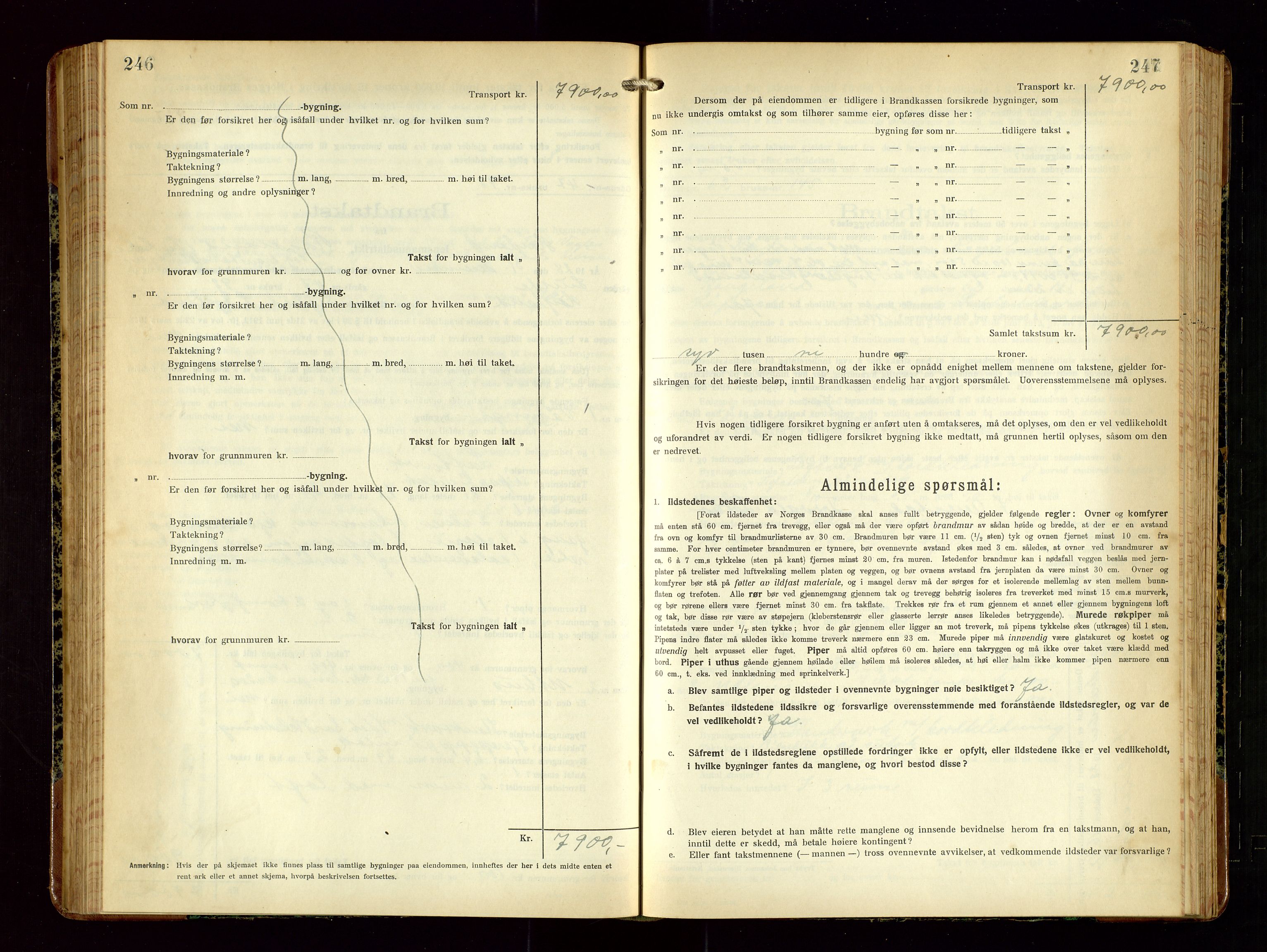 Høyland/Sandnes lensmannskontor, AV/SAST-A-100166/Gob/L0004: "Brandtakstprotokol", 1924-1933, s. 246-247