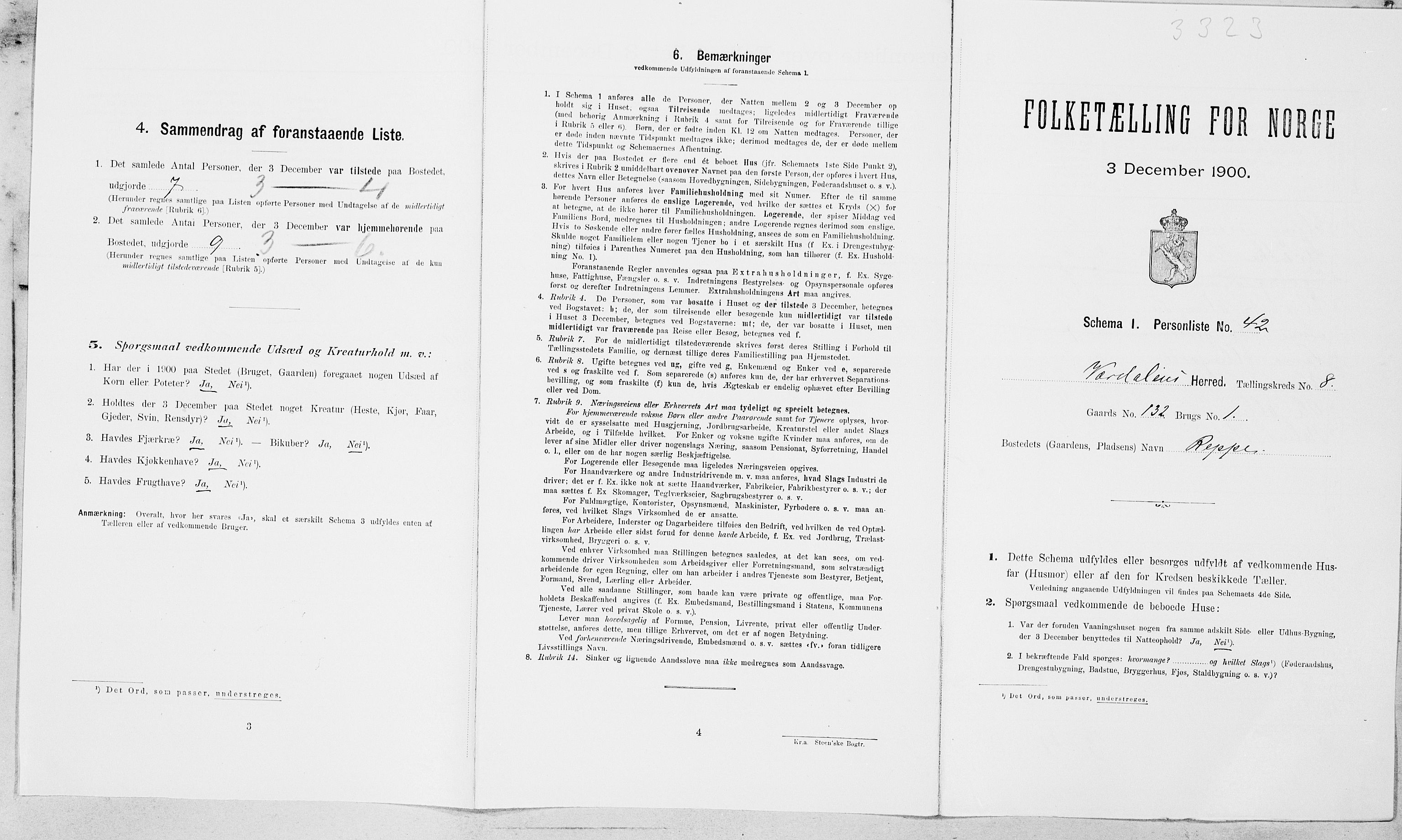 SAT, Folketelling 1900 for 1721 Verdal herred, 1900, s. 1213