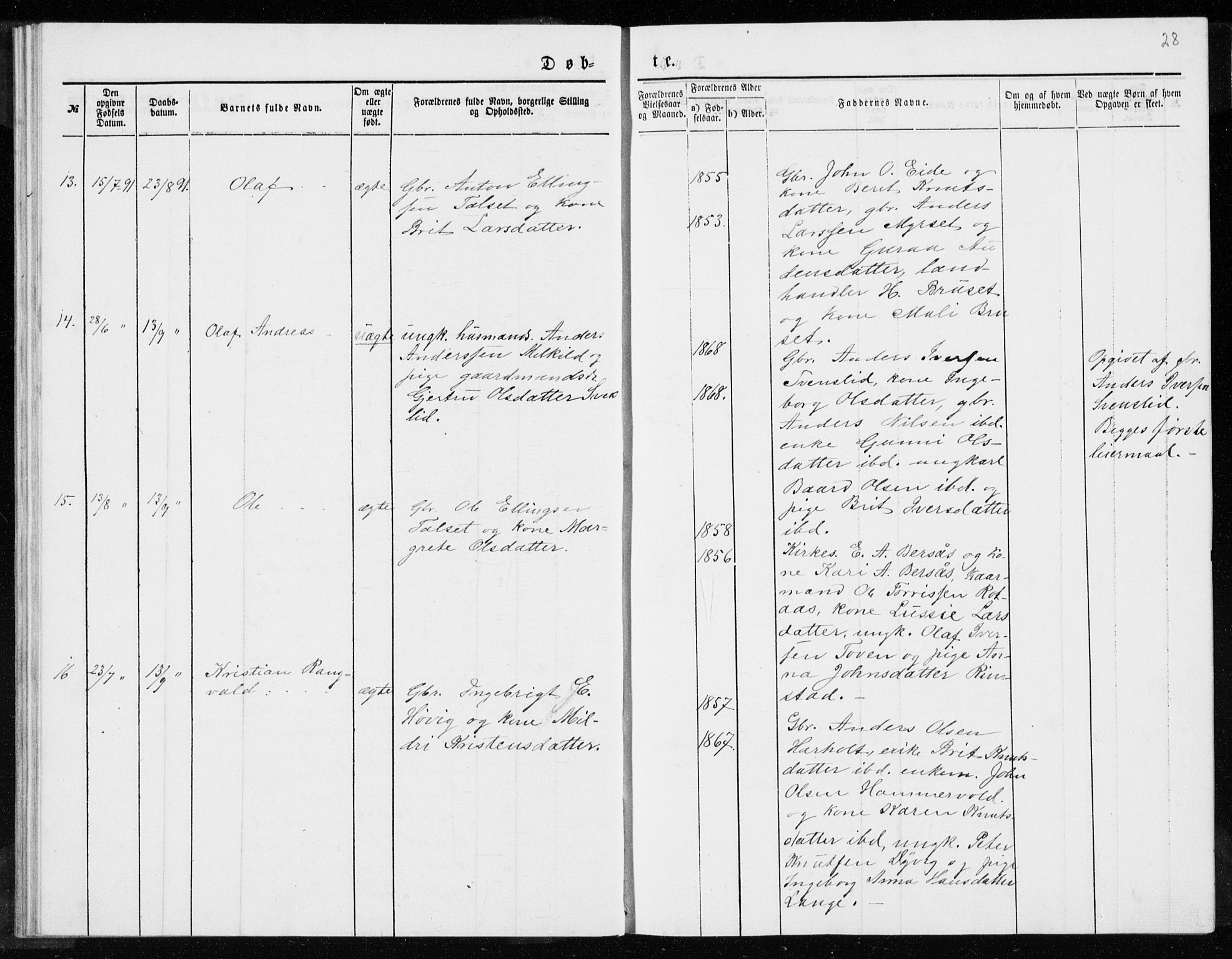 Ministerialprotokoller, klokkerbøker og fødselsregistre - Møre og Romsdal, AV/SAT-A-1454/551/L0631: Klokkerbok nr. 551C03, 1886-1894, s. 28