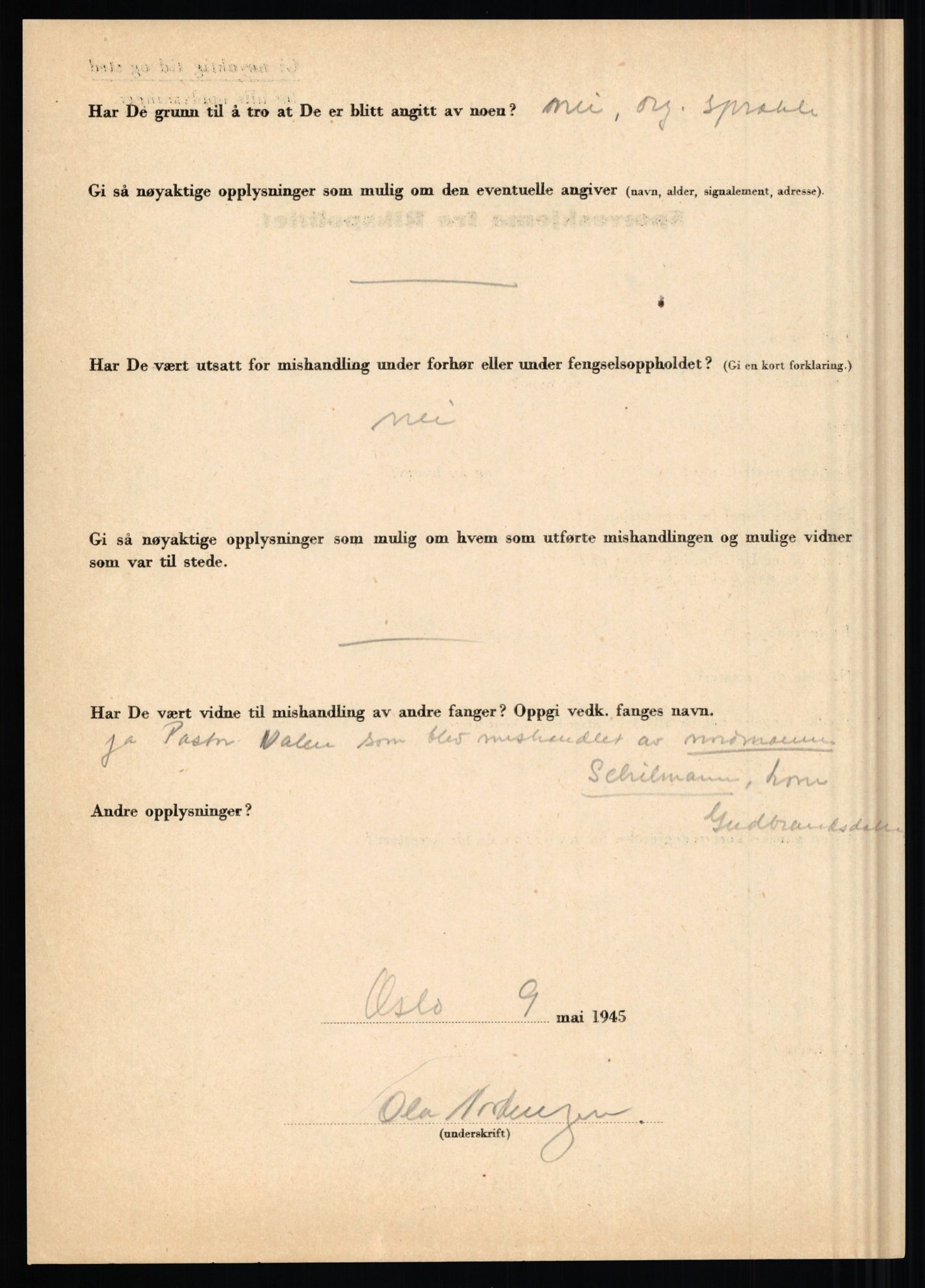 Rikspolitisjefen, AV/RA-S-1560/L/L0012: Mogensen, Øivind - Noraas, Lars, 1940-1945, s. 999