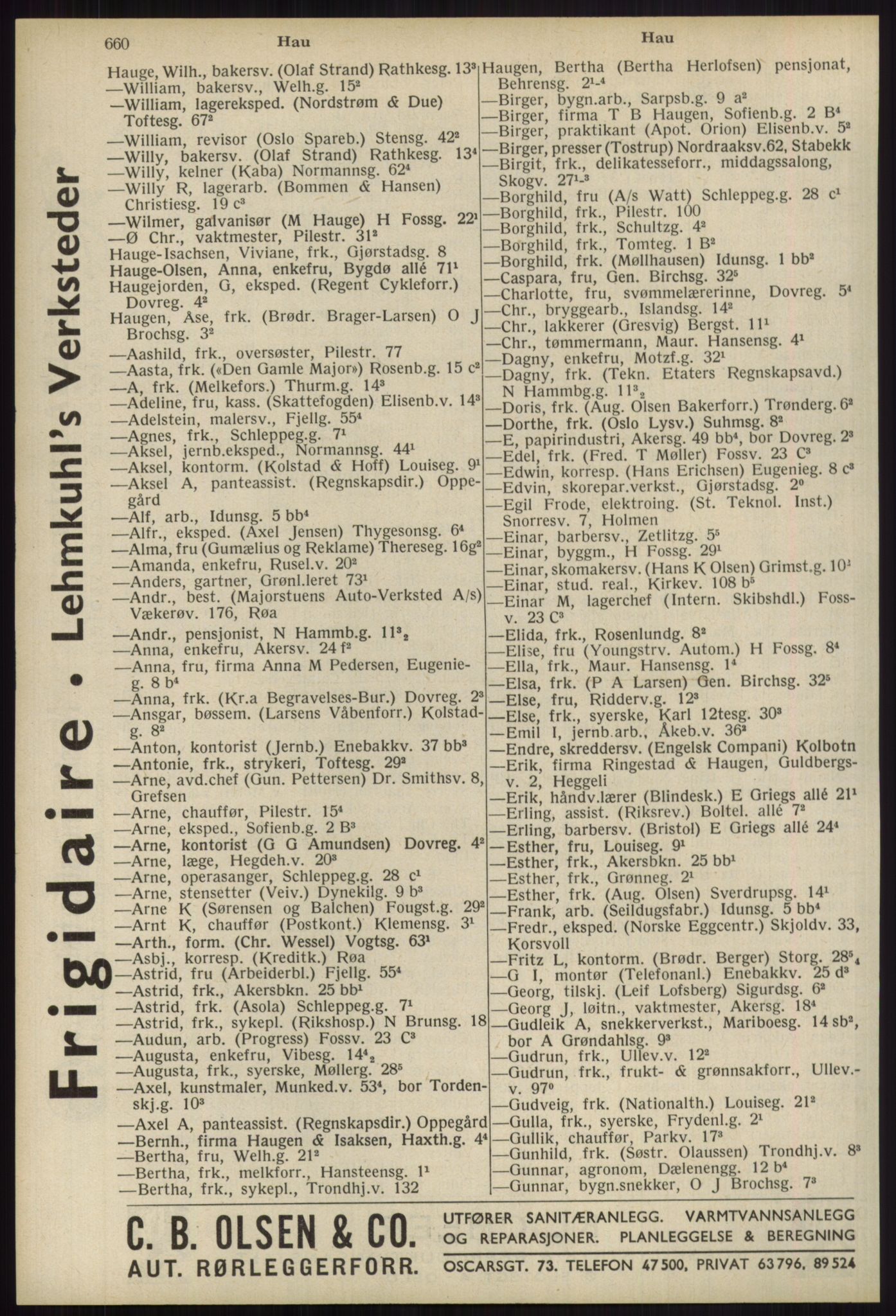 Kristiania/Oslo adressebok, PUBL/-, 1939, s. 660