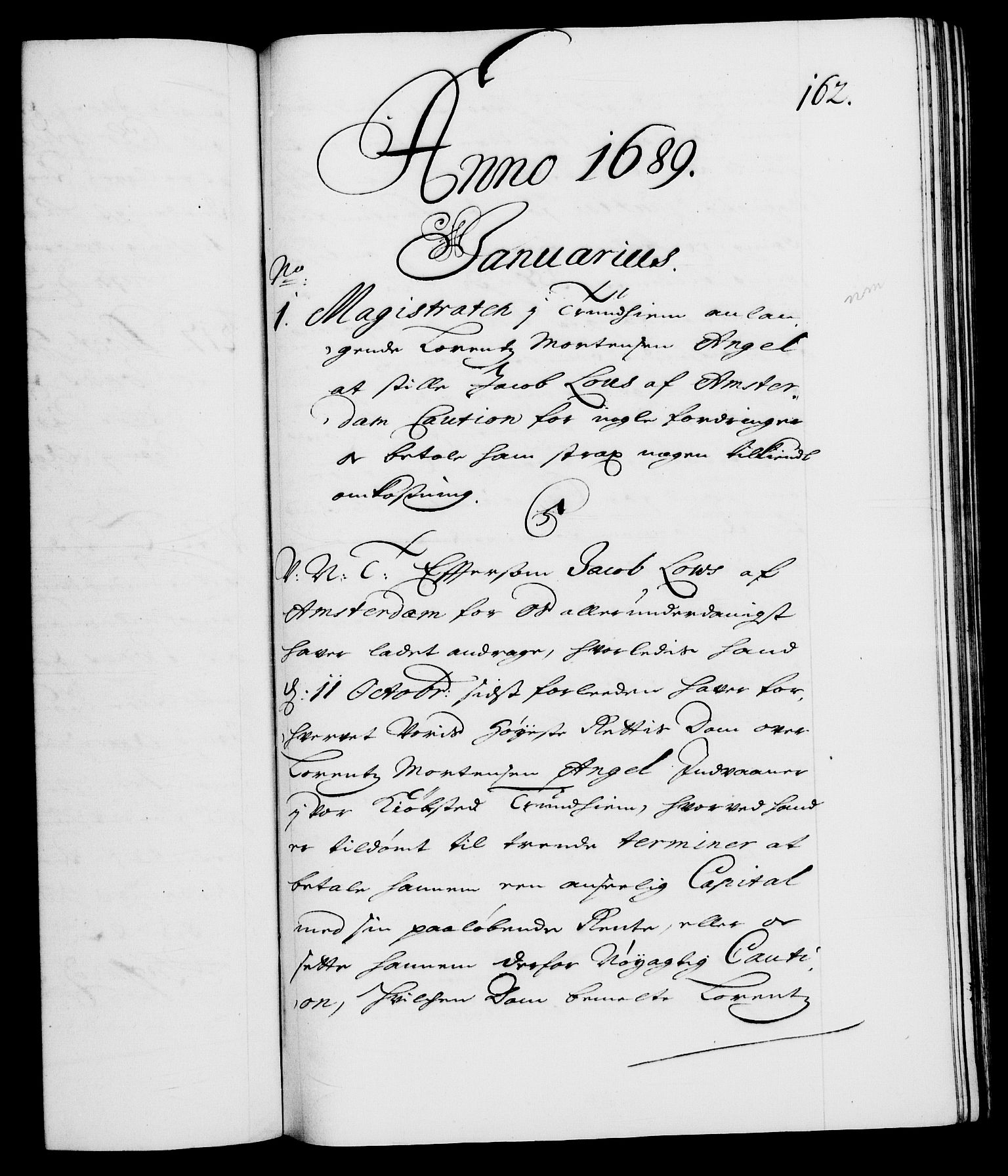 Danske Kanselli 1572-1799, AV/RA-EA-3023/F/Fc/Fca/Fcab/L0014: Norske tegnelser (mikrofilm), 1688-1691, s. 162a