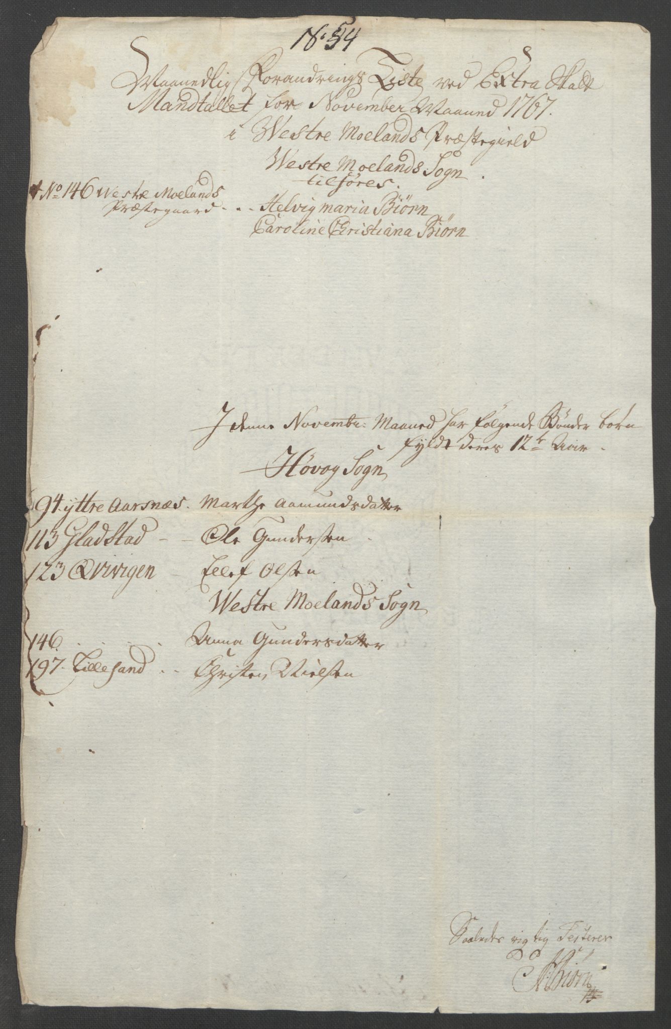 Rentekammeret inntil 1814, Reviderte regnskaper, Fogderegnskap, AV/RA-EA-4092/R39/L2424: Ekstraskatten Nedenes, 1762-1767, s. 487