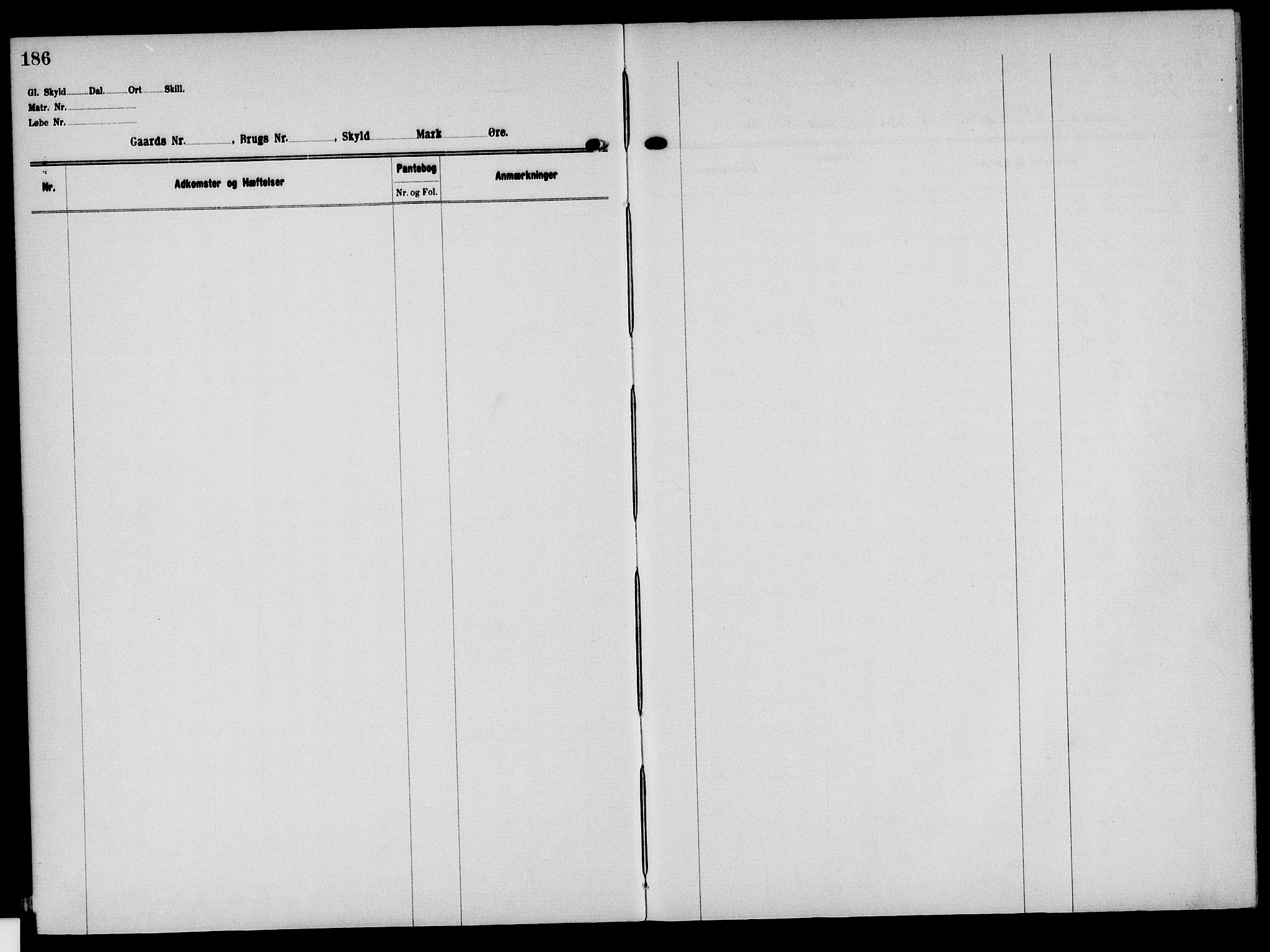 Solør tingrett, AV/SAH-TING-008/H/Ha/Hak/L0004: Panteregister nr. IV, 1900-1935, s. 186