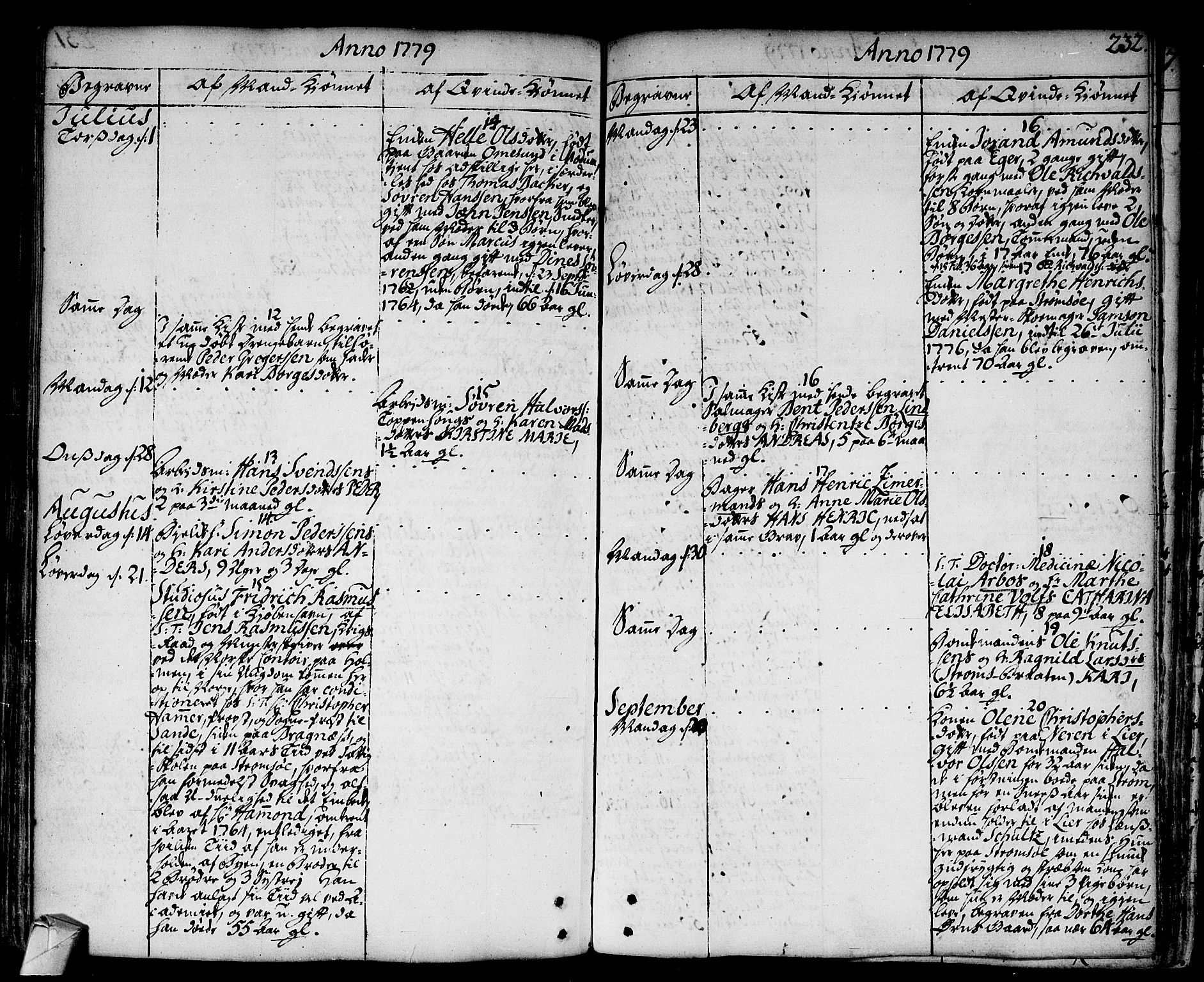 Strømsø kirkebøker, AV/SAKO-A-246/F/Fa/L0009: Ministerialbok nr. I 9, 1752-1791, s. 232