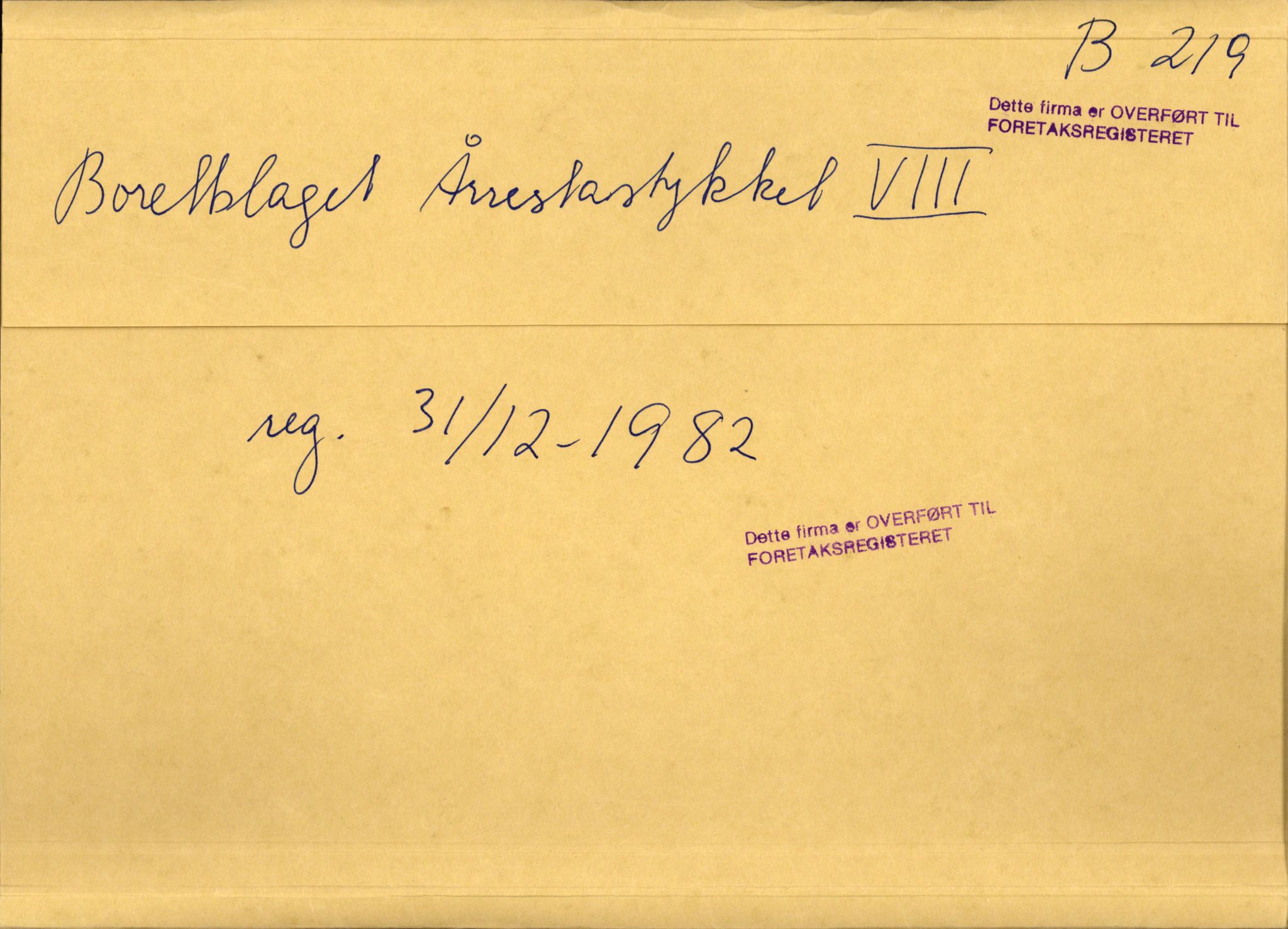 Stavanger byfogd, AV/SAST-A-101408/002/J/Jd/Jde/L0155: Registreringsmeldinger og bilag. Borettslag, 219-233, 1944-1989