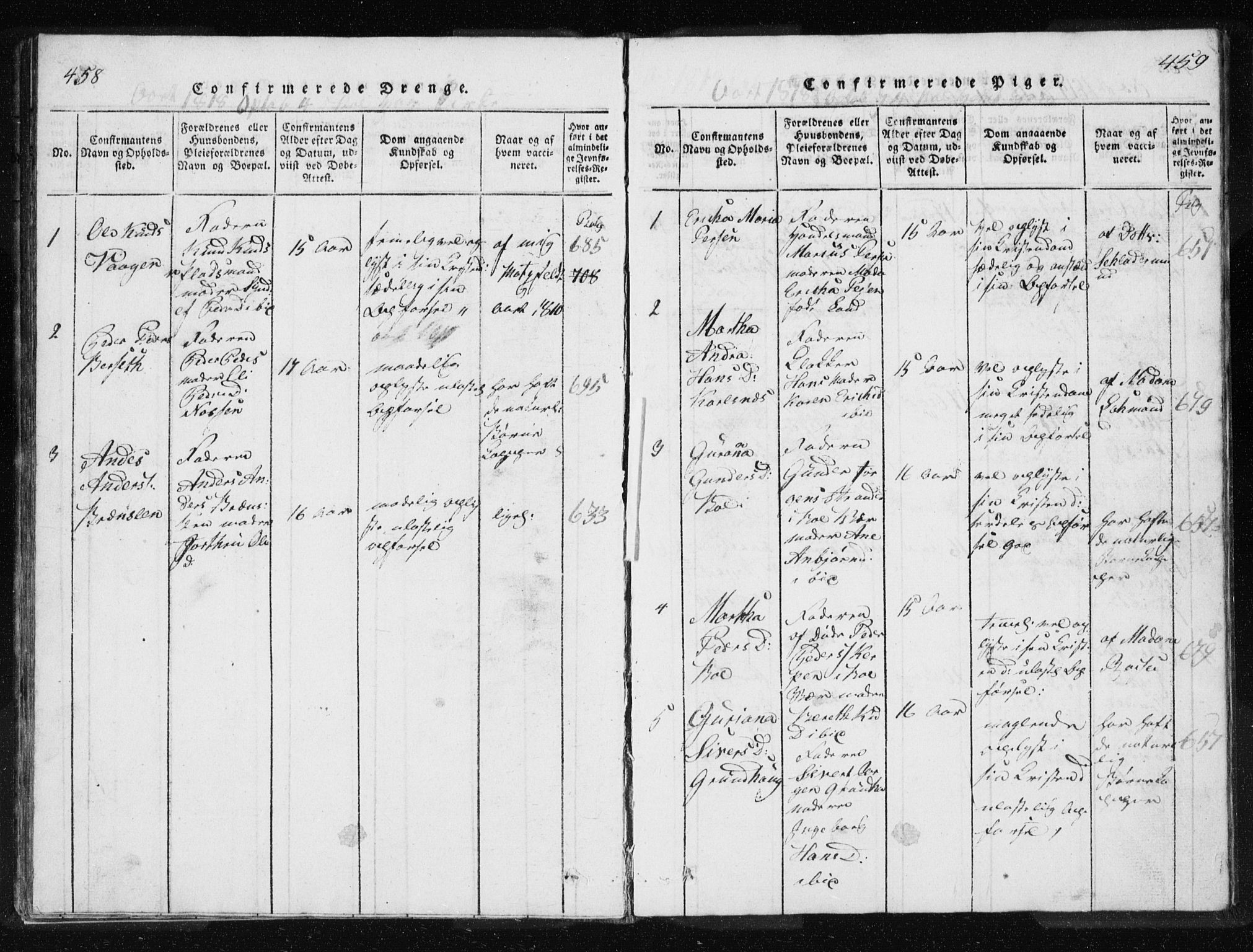 Ministerialprotokoller, klokkerbøker og fødselsregistre - Møre og Romsdal, SAT/A-1454/566/L0772: Klokkerbok nr. 566C01, 1818-1845, s. 458-459