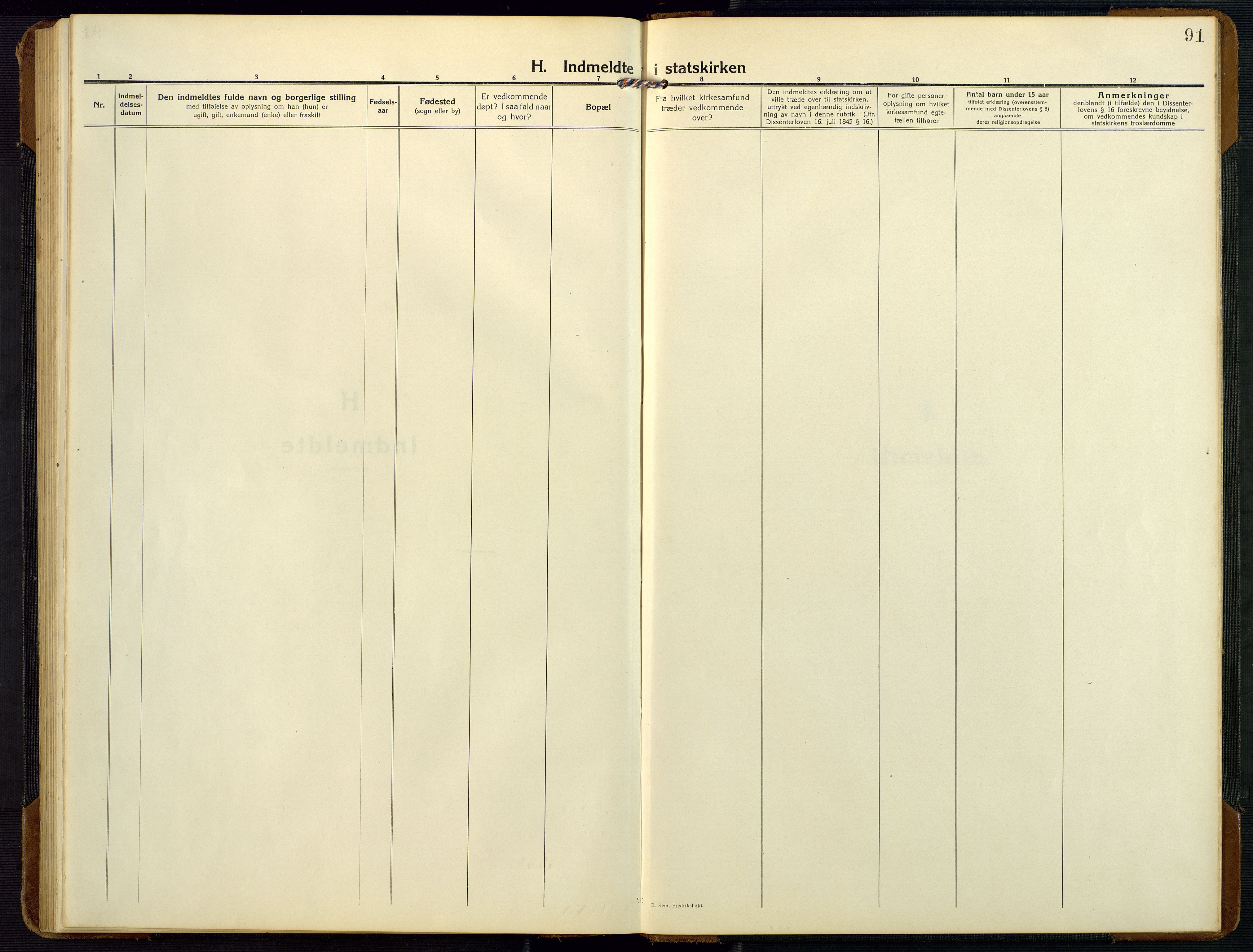 Bygland sokneprestkontor, SAK/1111-0006/F/Fb/Fbc/L0003: Klokkerbok nr. B 3, 1916-1975, s. 91